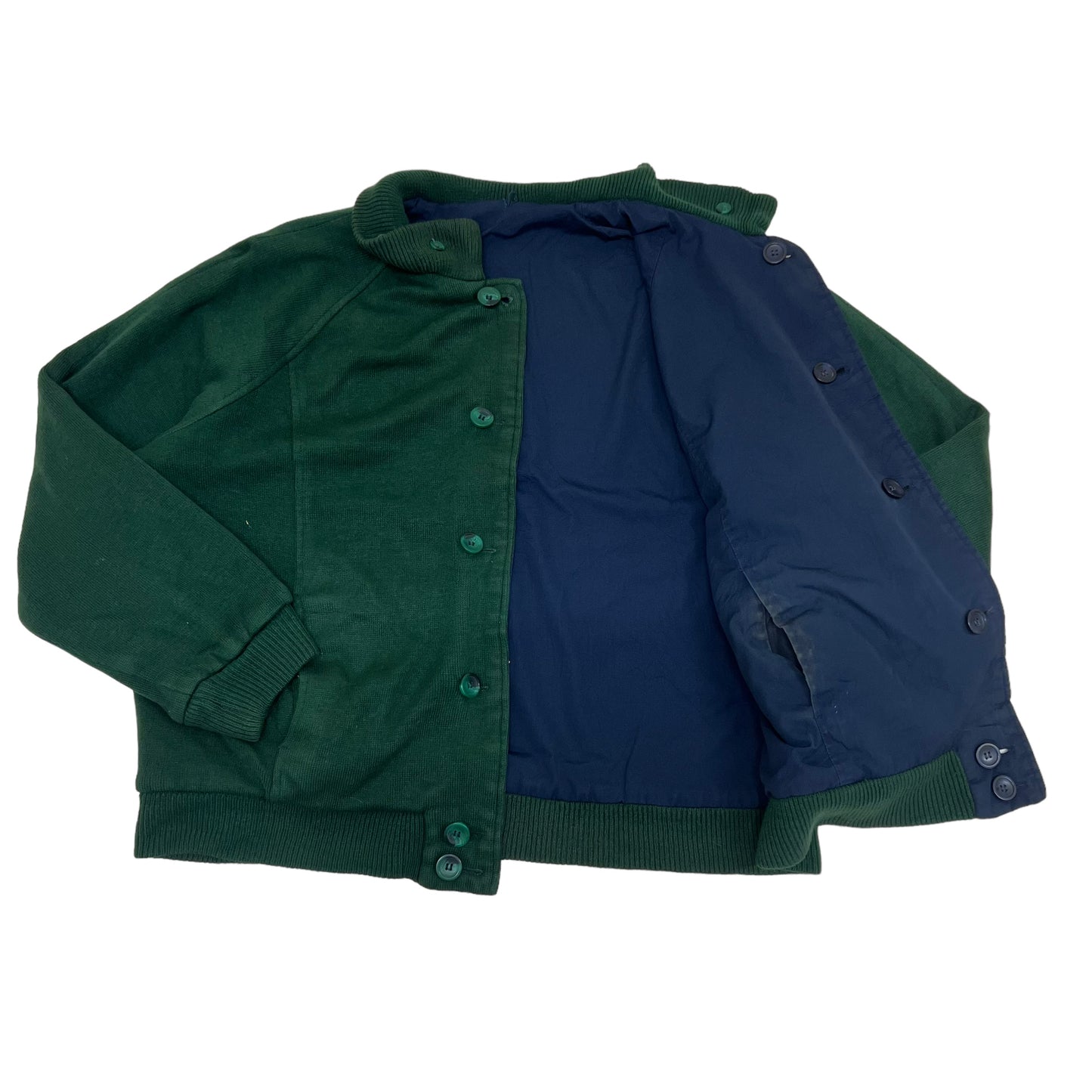 GM212 LACOSTE ラコステ 長袖 ニット ジャケット 上着 羽織り トップス グリーン系 メンズ XL