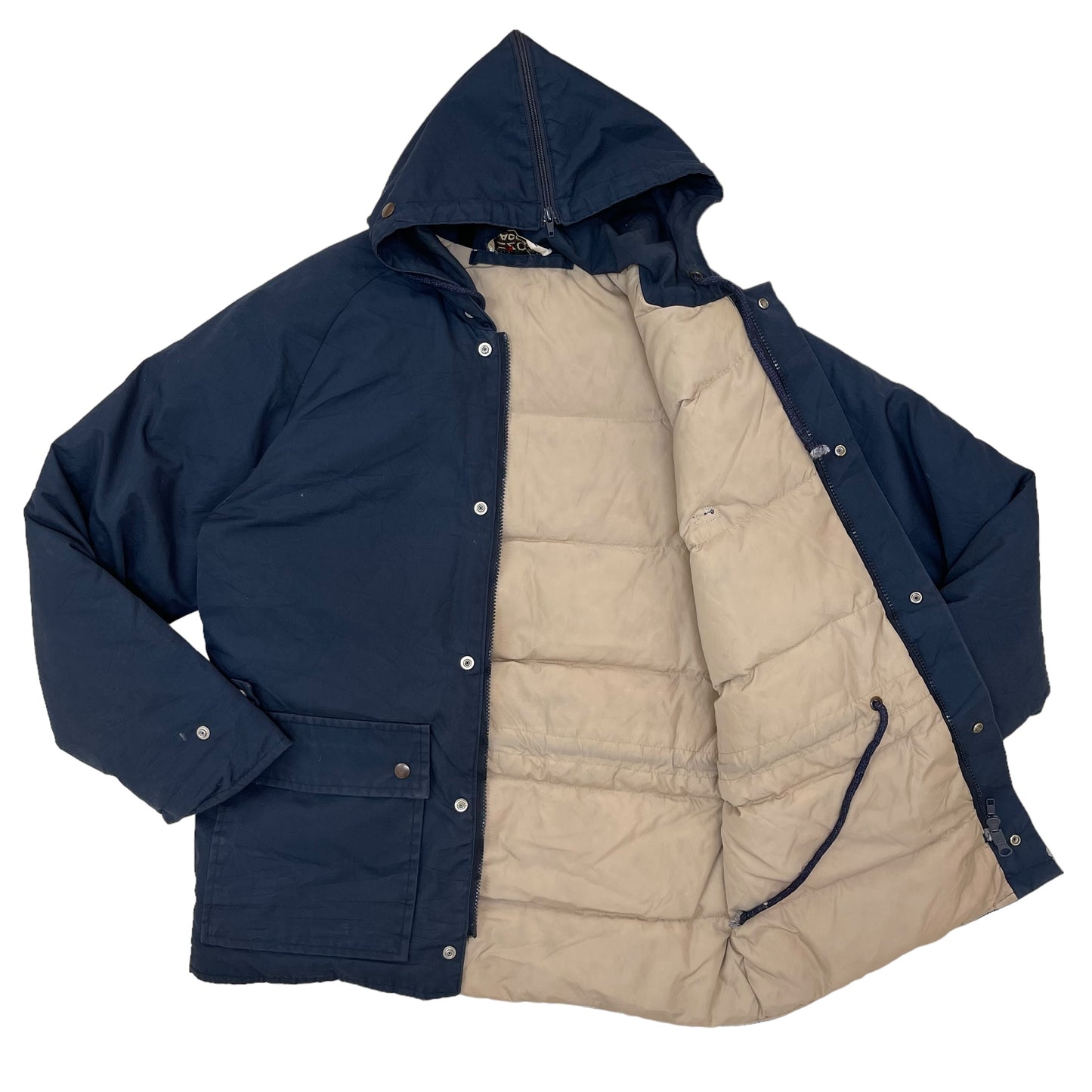 GC327 LACOSTE IZOD ナイロンジャケット ジャケット ジップアップ ネイビー メンズ サイズM