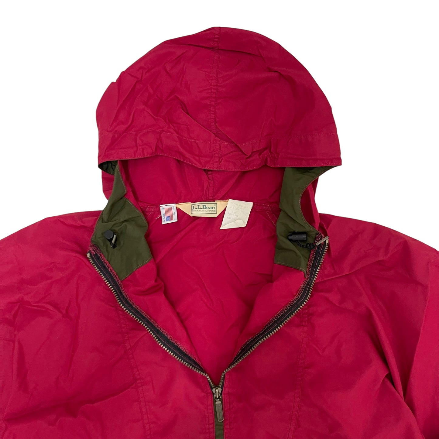 GC67 USA製 L.L.Bean ナイロンパーカー アノラックパーカー レッド メンズ サイズXL