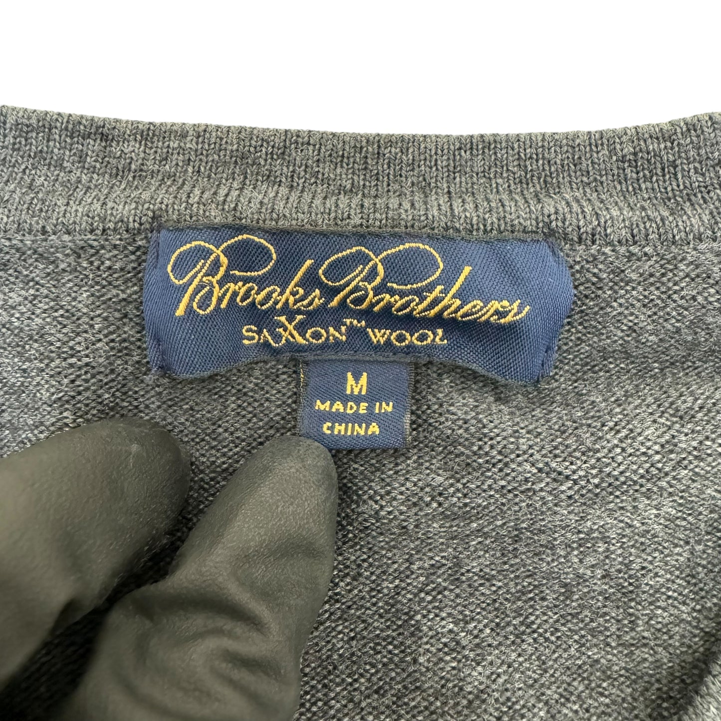 GC868 BROOKS BROTHERS ブルックスブラザーズ ウールニット ニットセーター ニット 長袖 グレー メンズ サイズM