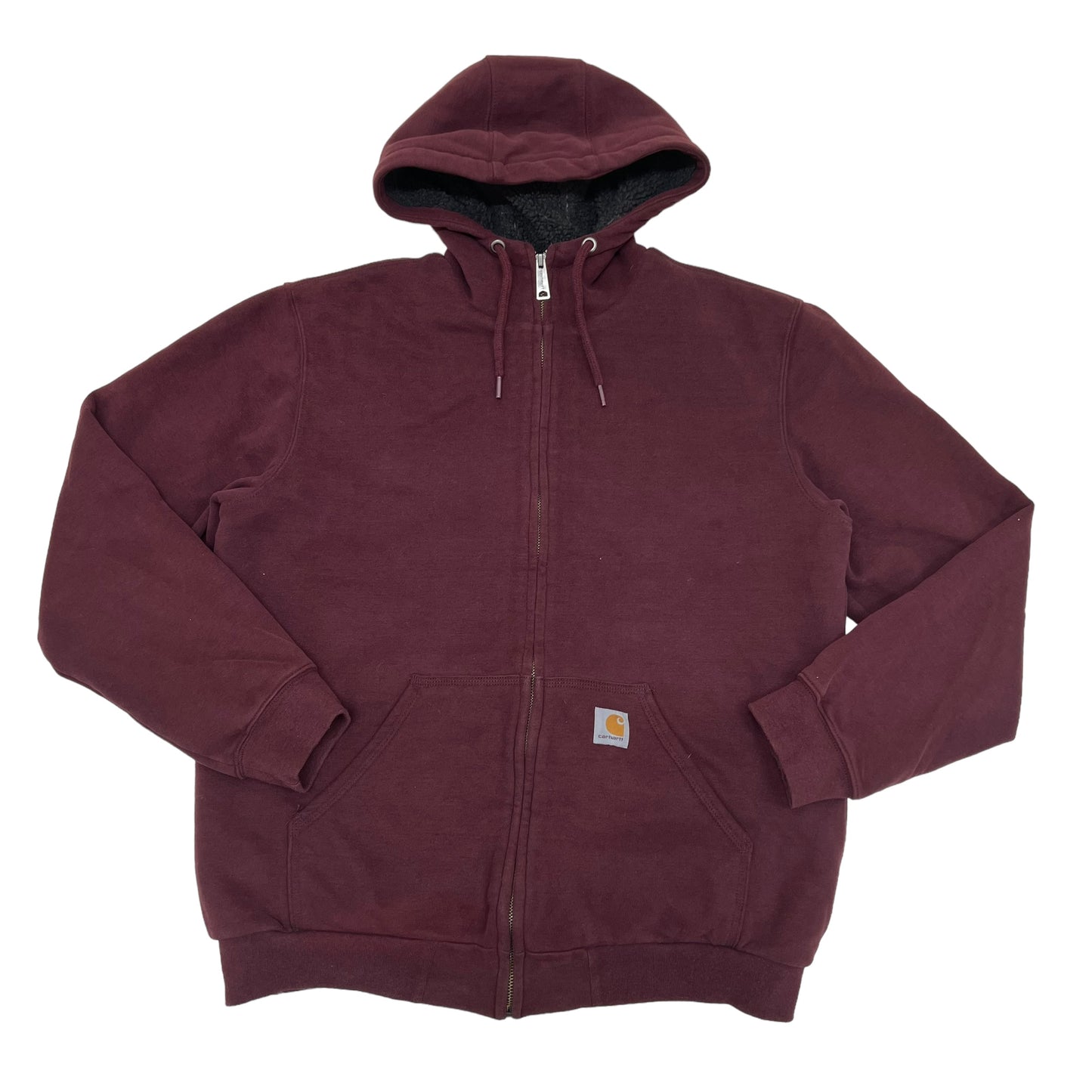 GM214 Carhartt カーハート 長袖 ジップアップ 裏ボア パーカー トップス 上着 羽織り ボルドー系 メンズ M