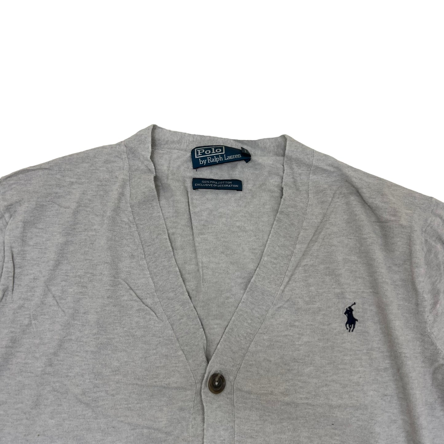 GM237 POLO RALPH LAUREN ポロラルフローレン 長袖 ニット カーディガン トップス グレー メンズ L
