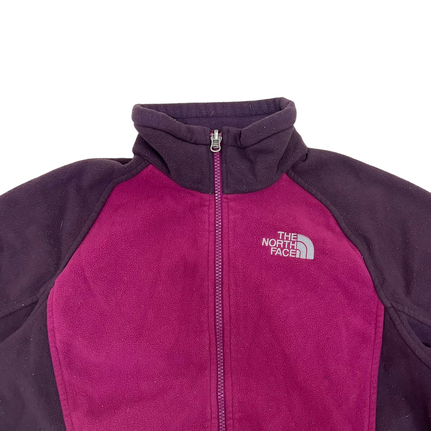 GM384 THE NORTH FACE ザノースフェイス 長袖 ジップアップ フリース ジャケット 上着 羽織り トップス 紅色系 レディース M