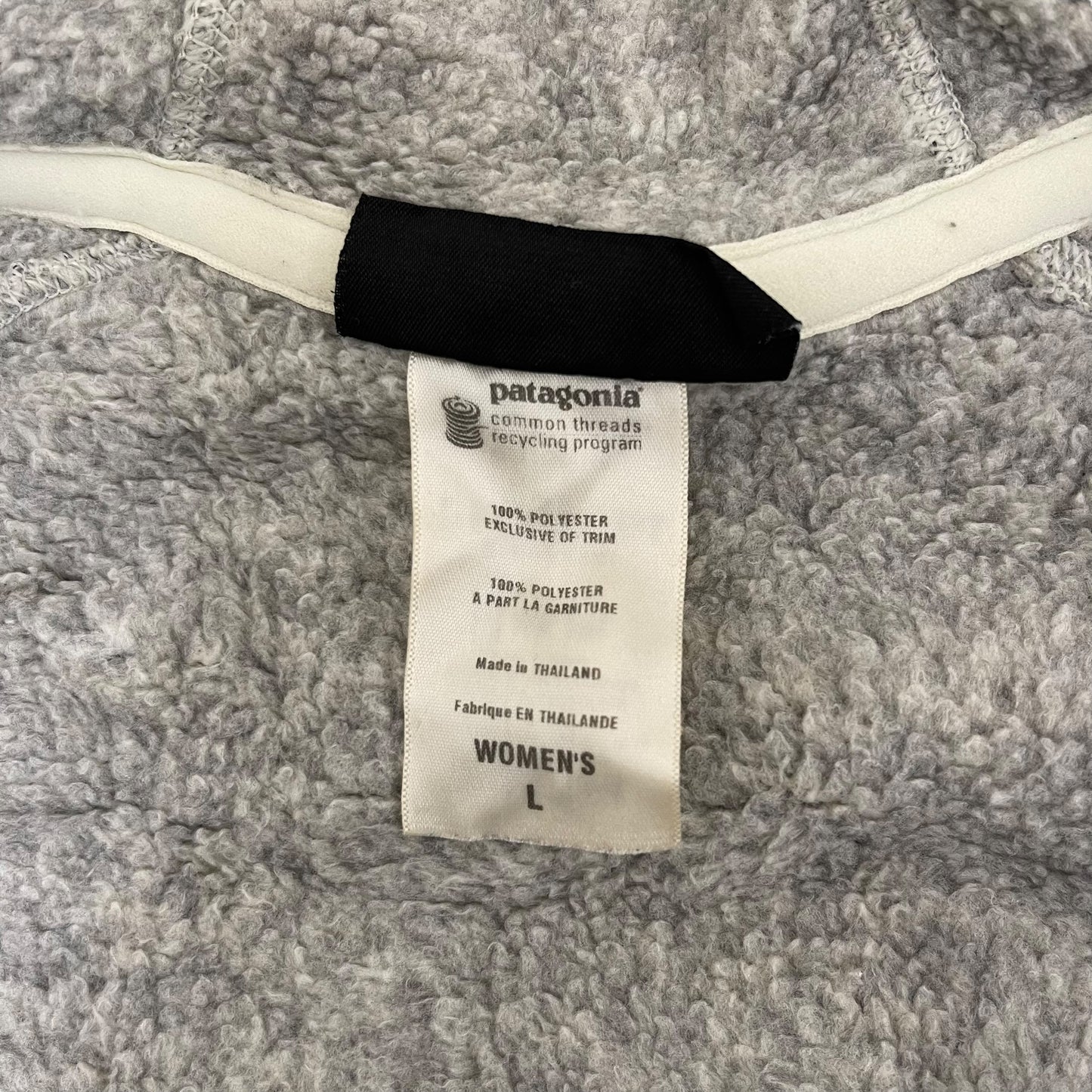GC246 patagonia フリーストップス トップス ジップアップ 裏ボアトップス フーディー グレー レディース サイズL