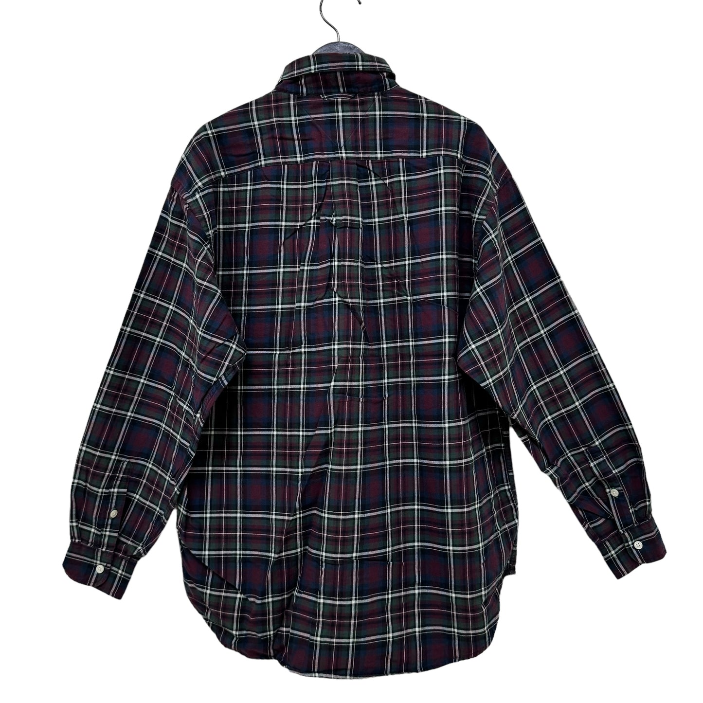 GC842 TOMMY HILFIGER トミーヒルフィガー チェックシャツ シャツ デザインシャツ 長袖 ボルドー系 グリーン系 メンズ サイズL