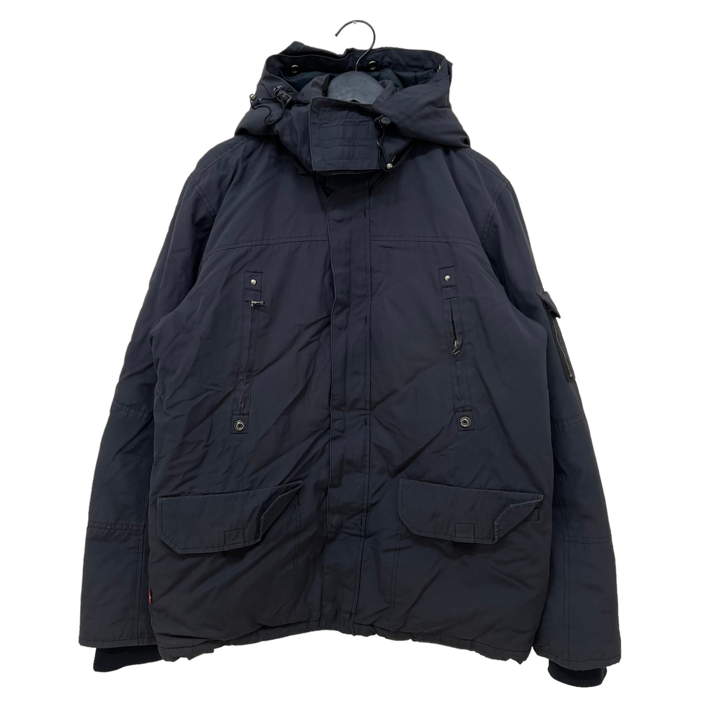 GM193 Levi's リーバイス 長袖 ジップアップ アウター トップス 羽織り 上着 ブラック系 メンズ 実寸参考