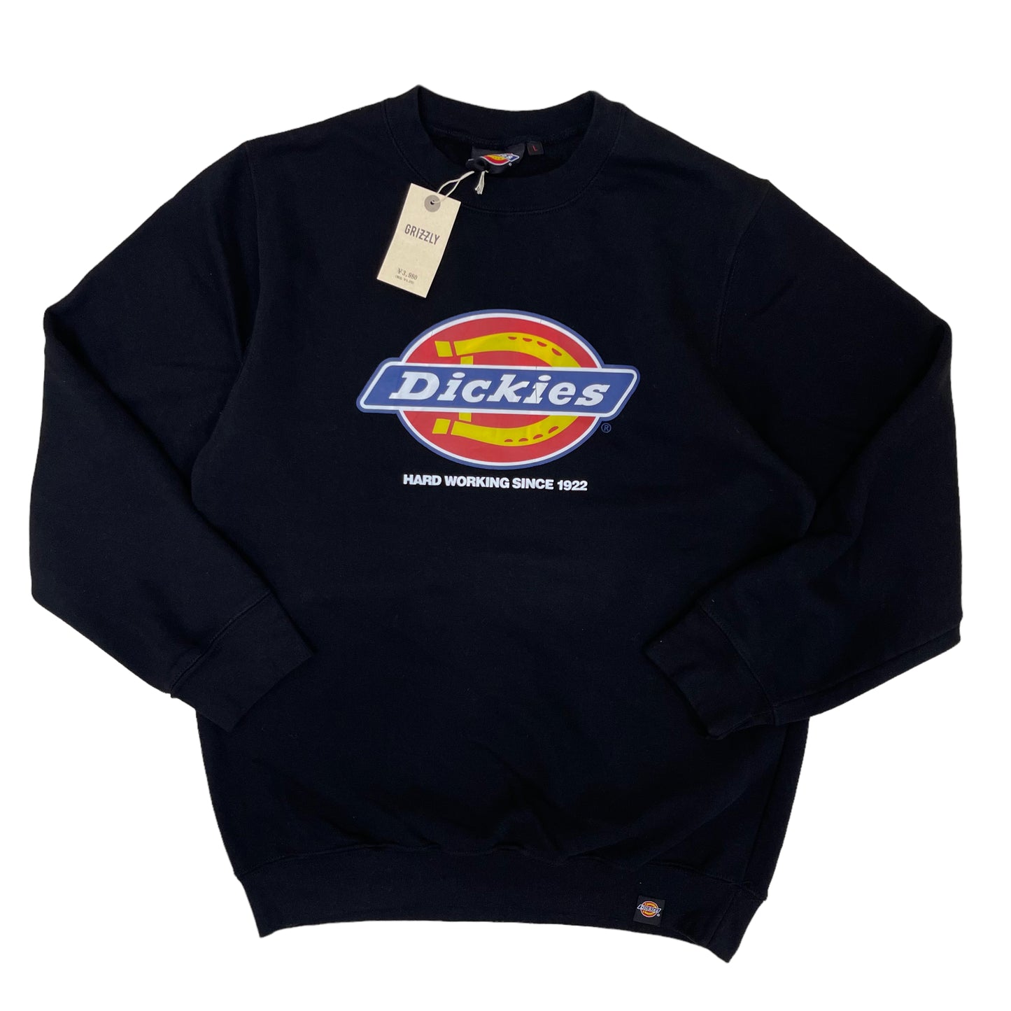 GC51 Dickies トレーナー 裏毛プリントクルートレーナー ブラック メンズ サイズL