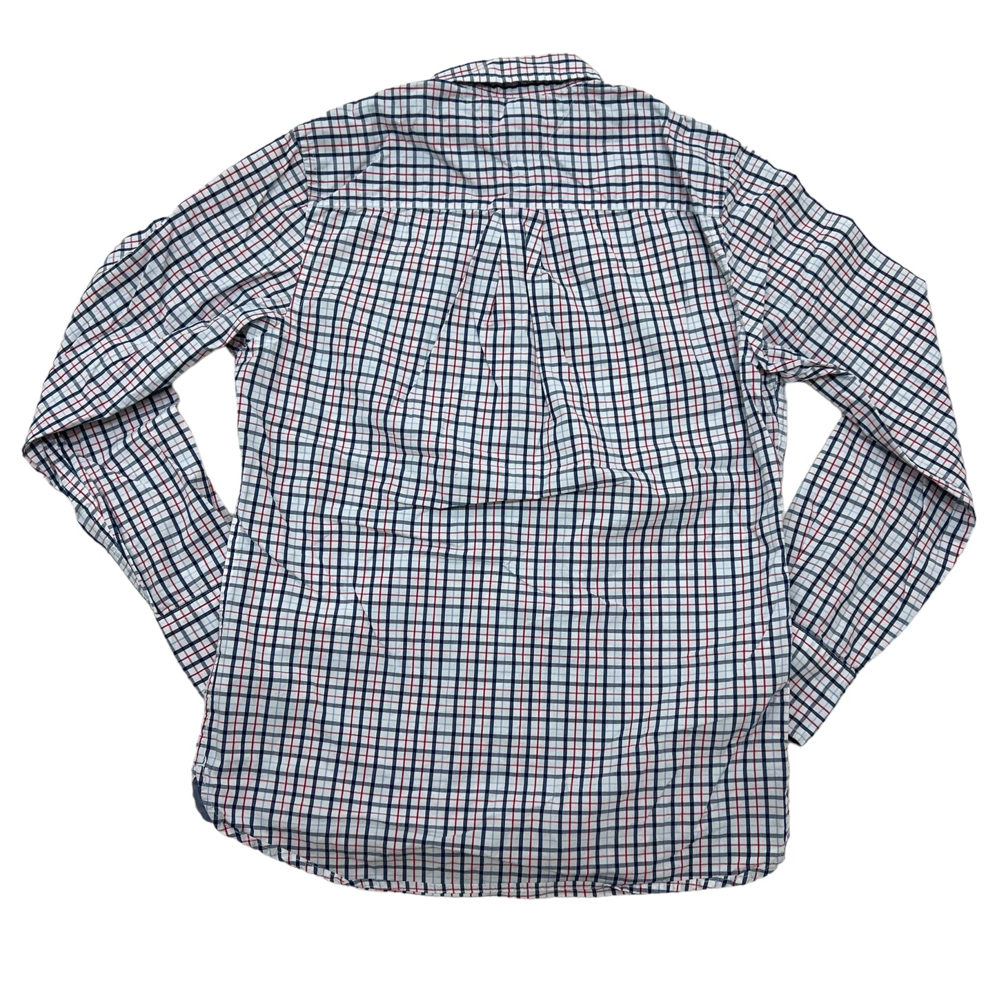 GM32 TOMMY HILFIGER トミーヒルフィガー 長袖 ボタンダウンシャツ トップス ブルー系 総柄 メンズ XS