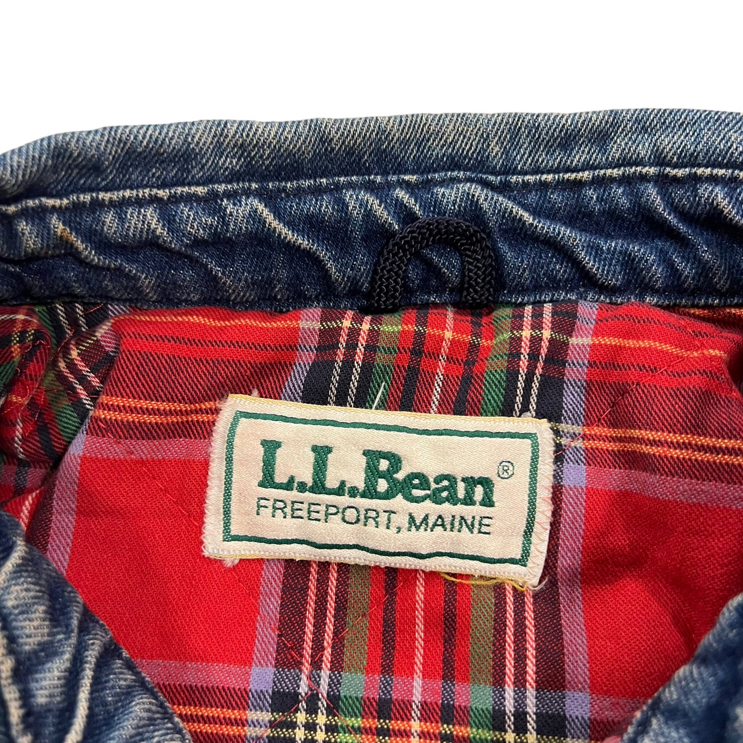 GM104 L.L.Bean エルエルビーン 長袖 ジップアップ デニムジャケット トップス ネイビー メンズ 実寸参考