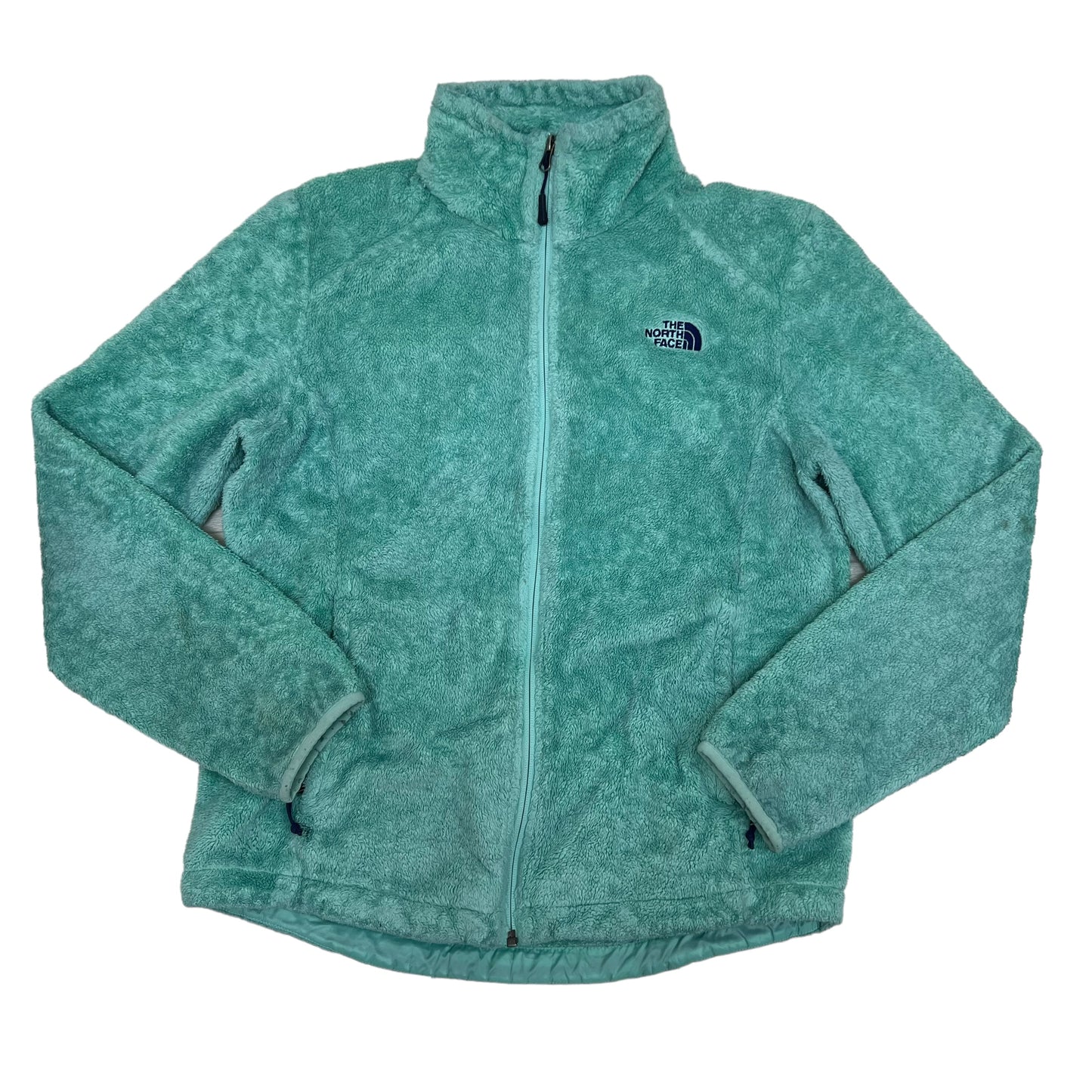 GM378 THE NORTH FACE ザノースフェイス 長袖 ジップアップ フリース ジャケット 上着 羽織り トップス グリーン系 レディース M