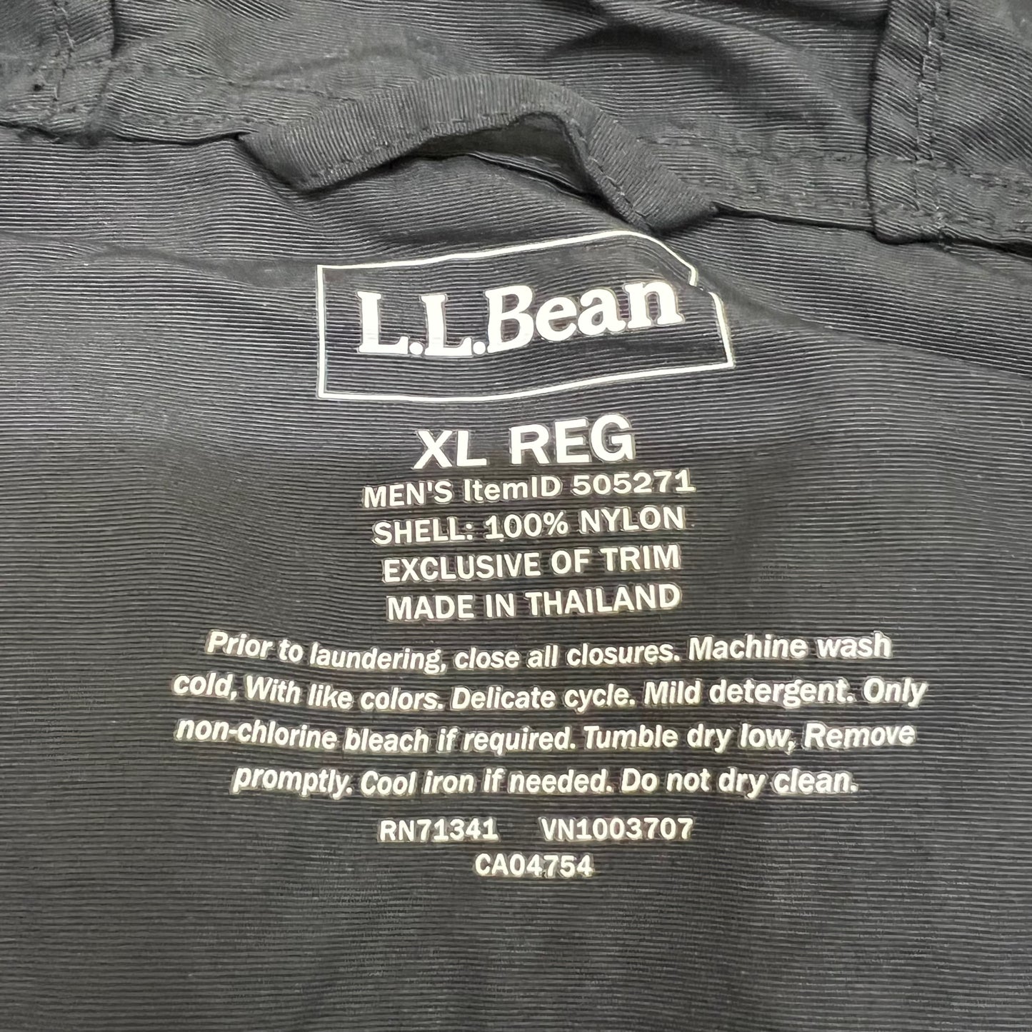 GM51 L.L.Bean エルエルビーン 長袖 ナイロン トップス アウトドア ブラック ブルー パープル メンズ XL