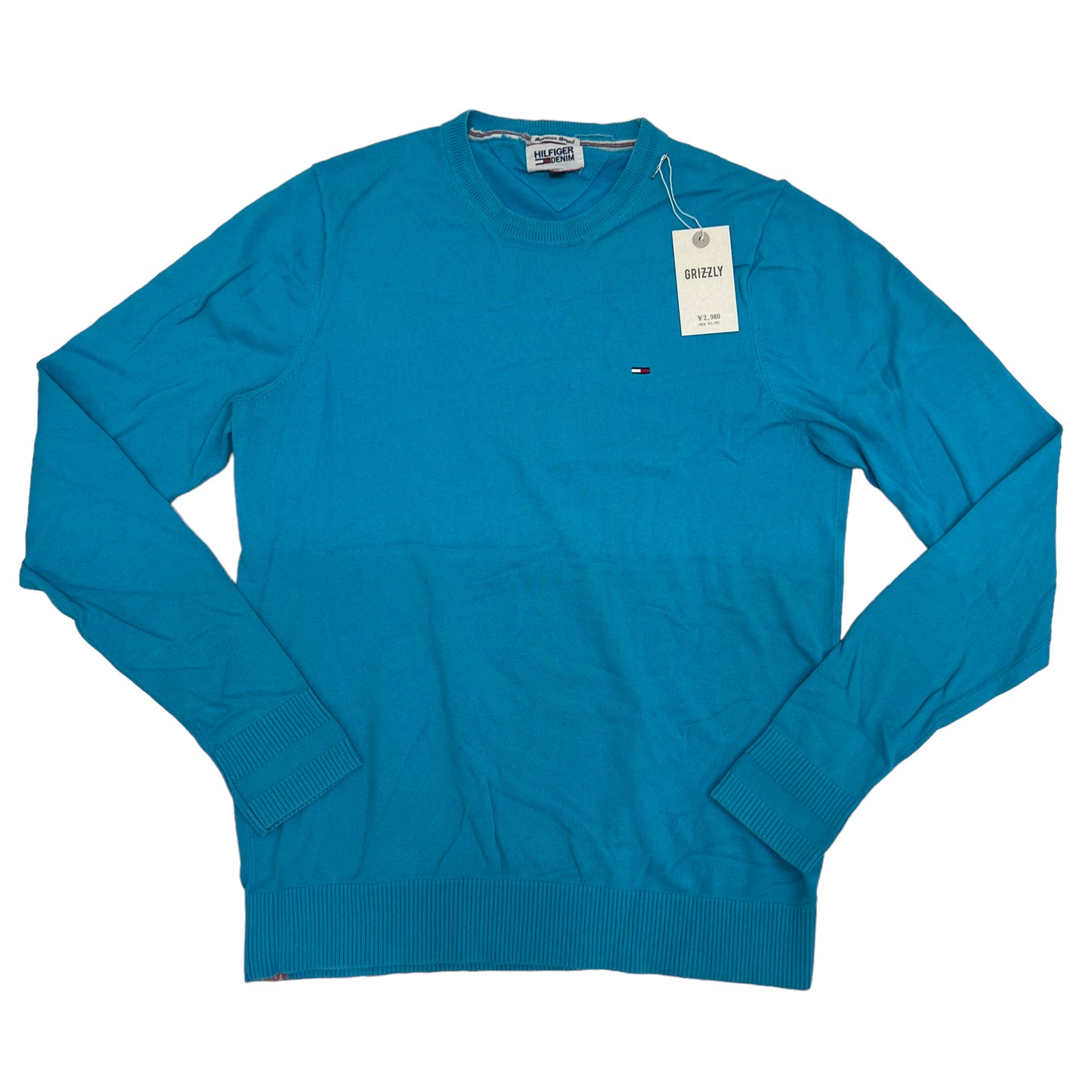 GM9 TOMMY HILFIGER DENIM トミーヒルフィガーデニム ニット トップス 水色系 メンズ M