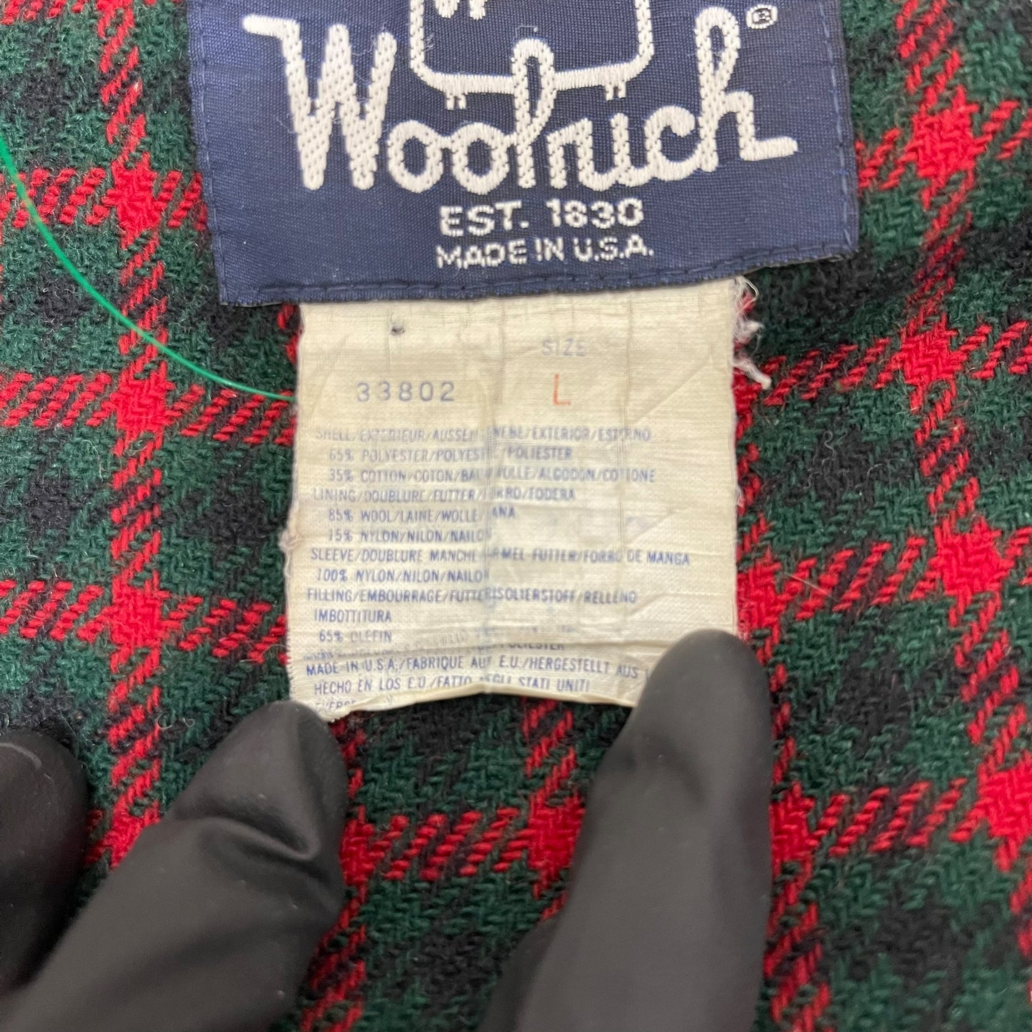 GC426 USA製 WOOLRICH ジップアップジャケット マウンテンパーカー ジップアップ ダークグレー メンズ サイズL