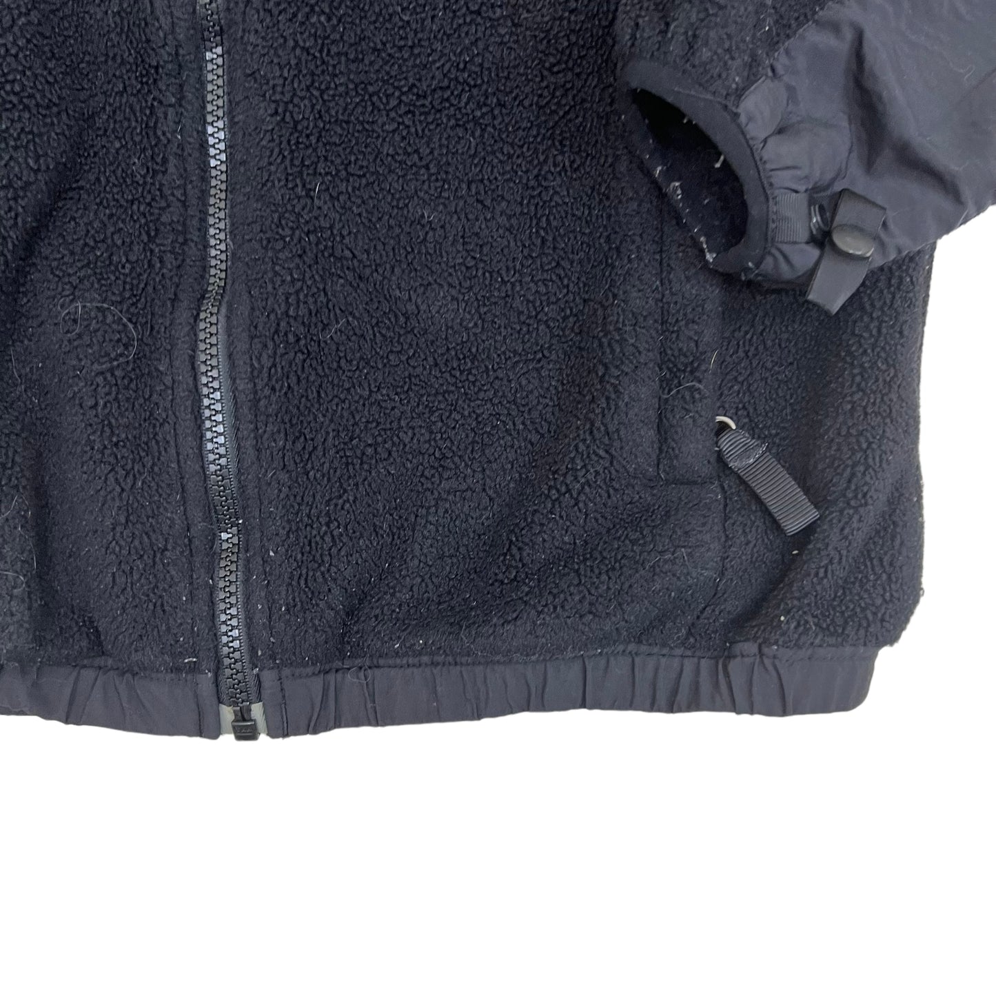 GM386 THE NORTH FACE ザノースフェイス 長袖 ジップアップ フリース ジャケット 上着 羽織り トップス ブラック キッズ 子供服 L