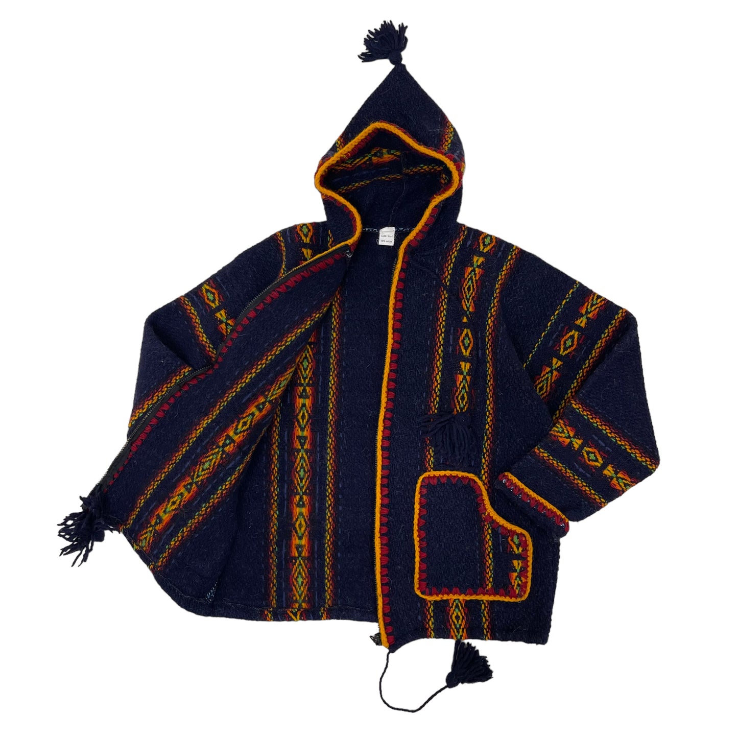 GC325 ECUADOR RAG JACKET
ラグカーディガン 羽織り ネイティブ柄 ジップアップ ネイビー系
