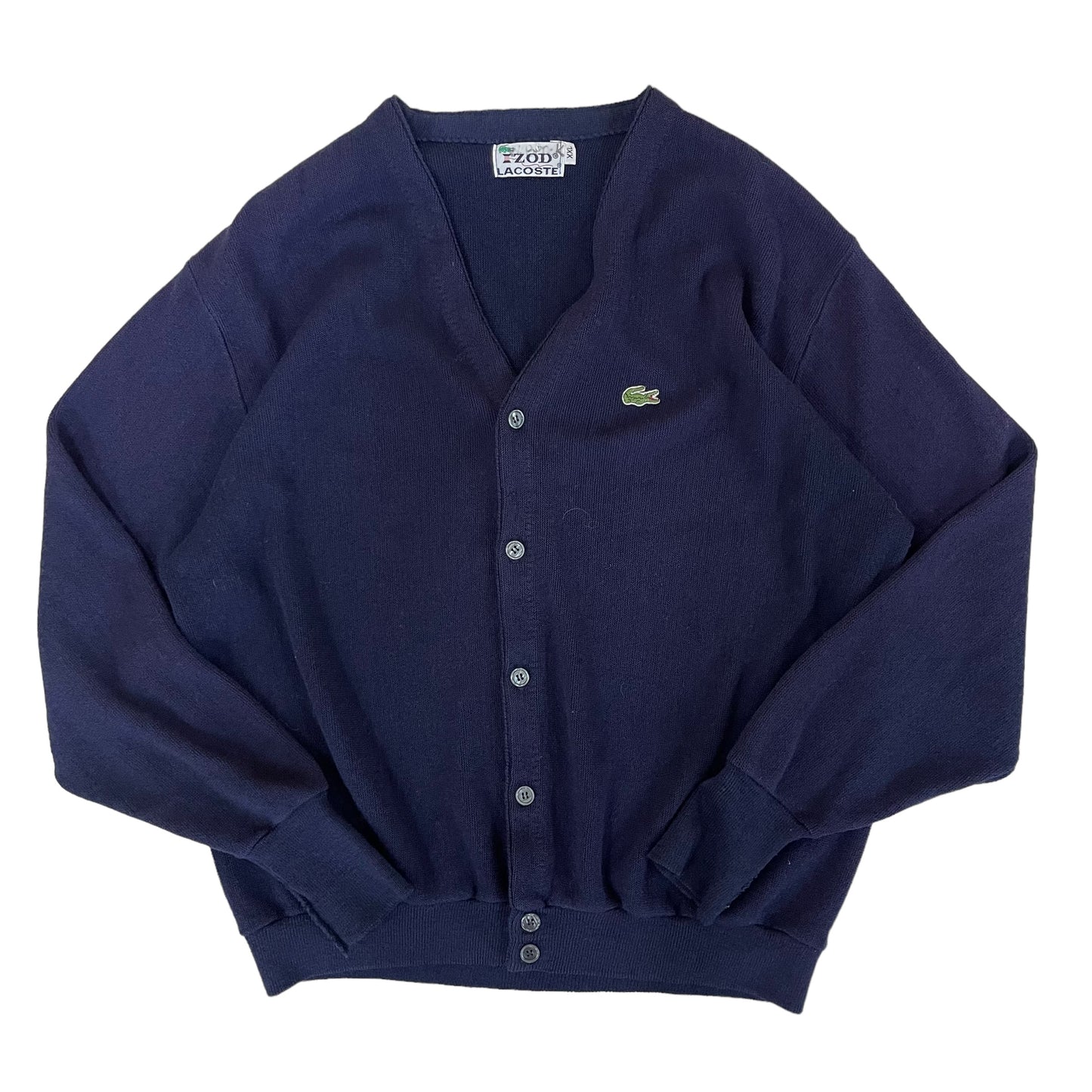 GC415 LACOSTE IZOD カーディガン 羽織り ネイビー メンズ サイズXXL