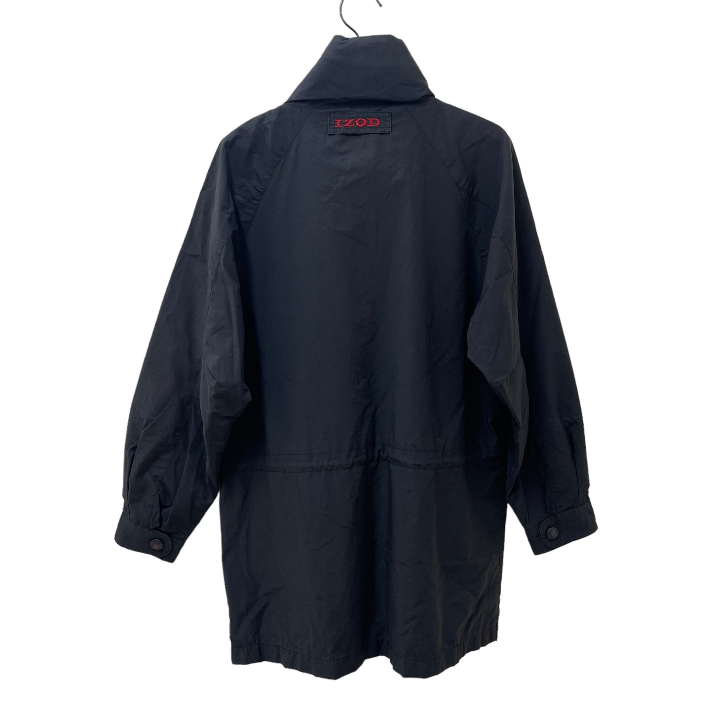 GC278 90's LACOSTE IZOD ナイロンジャケット ジャケット ジップアップ トップス ブラック レディース サイズS