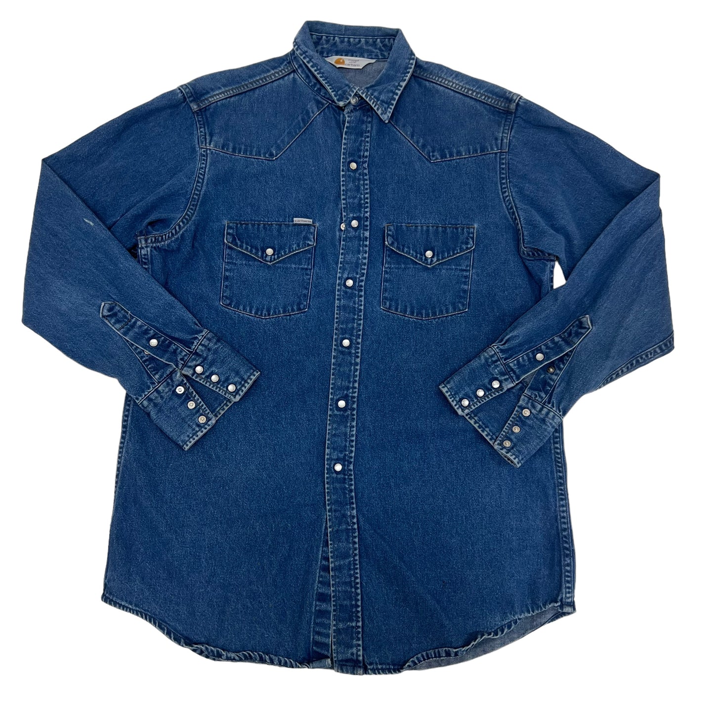 GM353 Carhartt カーハート 長袖 デニム シャツ ジャケット 上着 羽織り トップス ネイビー メンズ 実寸参考