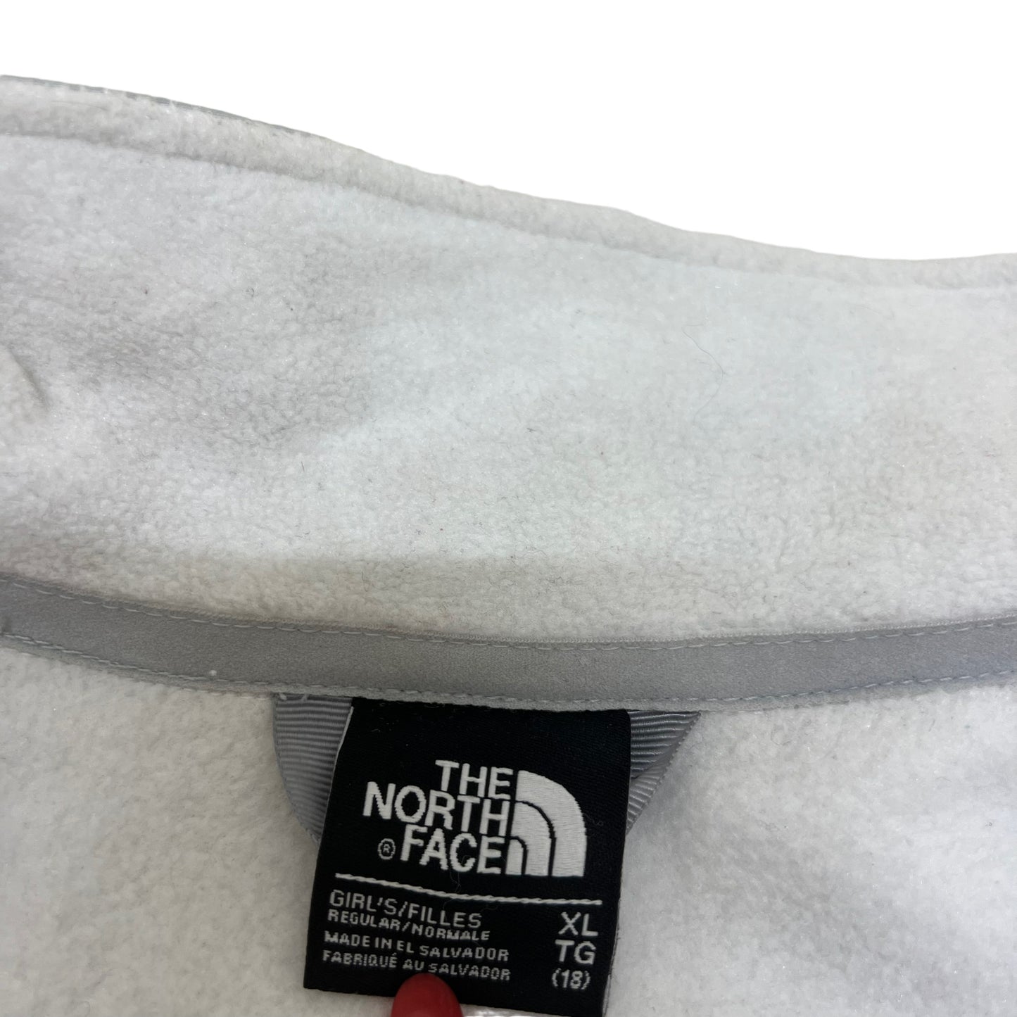 GM391 THE NORTH FACE ザノースフェイス 長袖 フリース ジャケット 上着 羽織り トップス グレー キッズ 子供服 XL