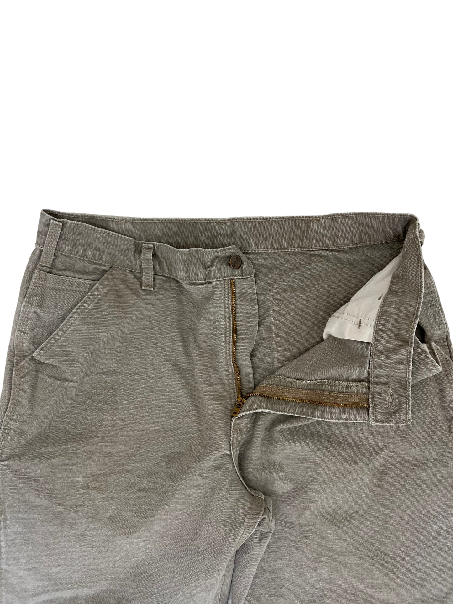 GC81 carhartt ダック生地 ダックパンツ ワークパンツ パンツ グレー メンズ サイズ36×32
