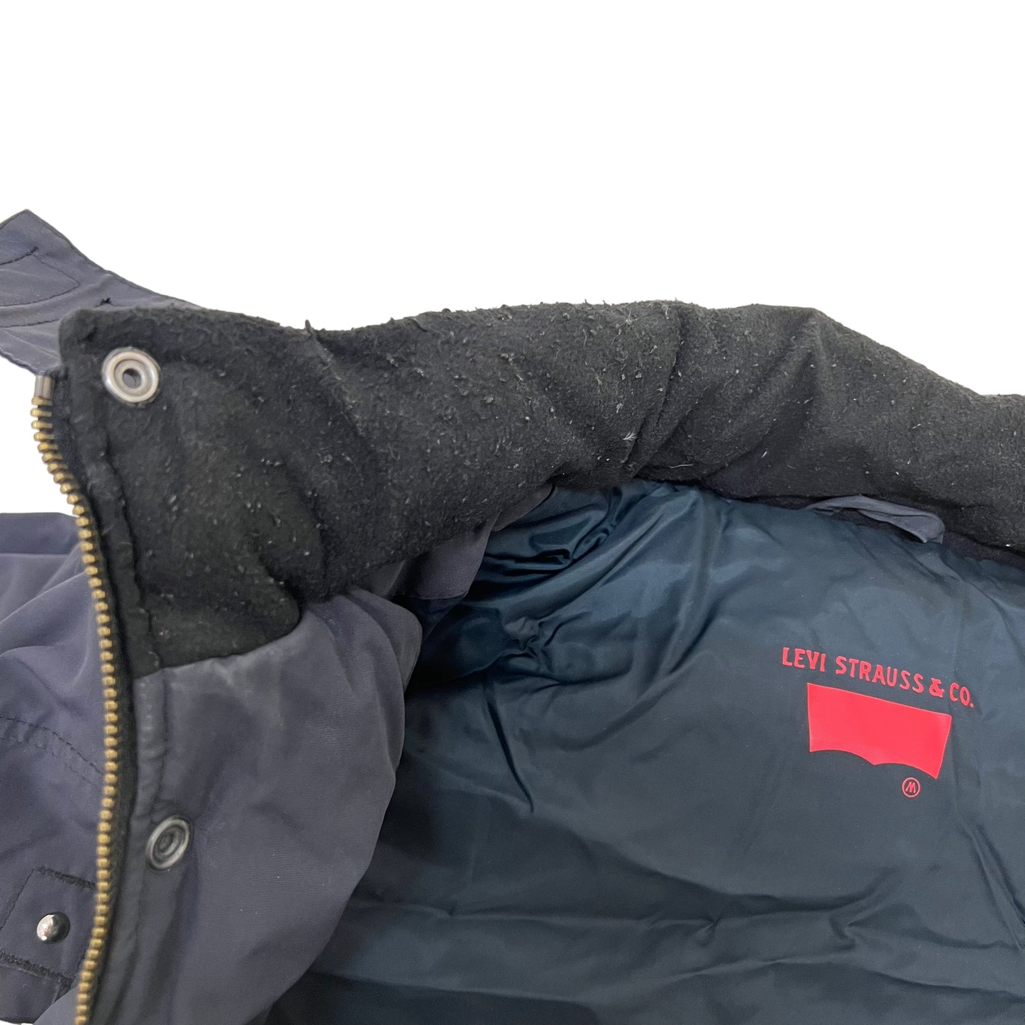 GM193 Levi's リーバイス 長袖 ジップアップ アウター トップス 羽織り 上着 ブラック系 メンズ 実寸参考