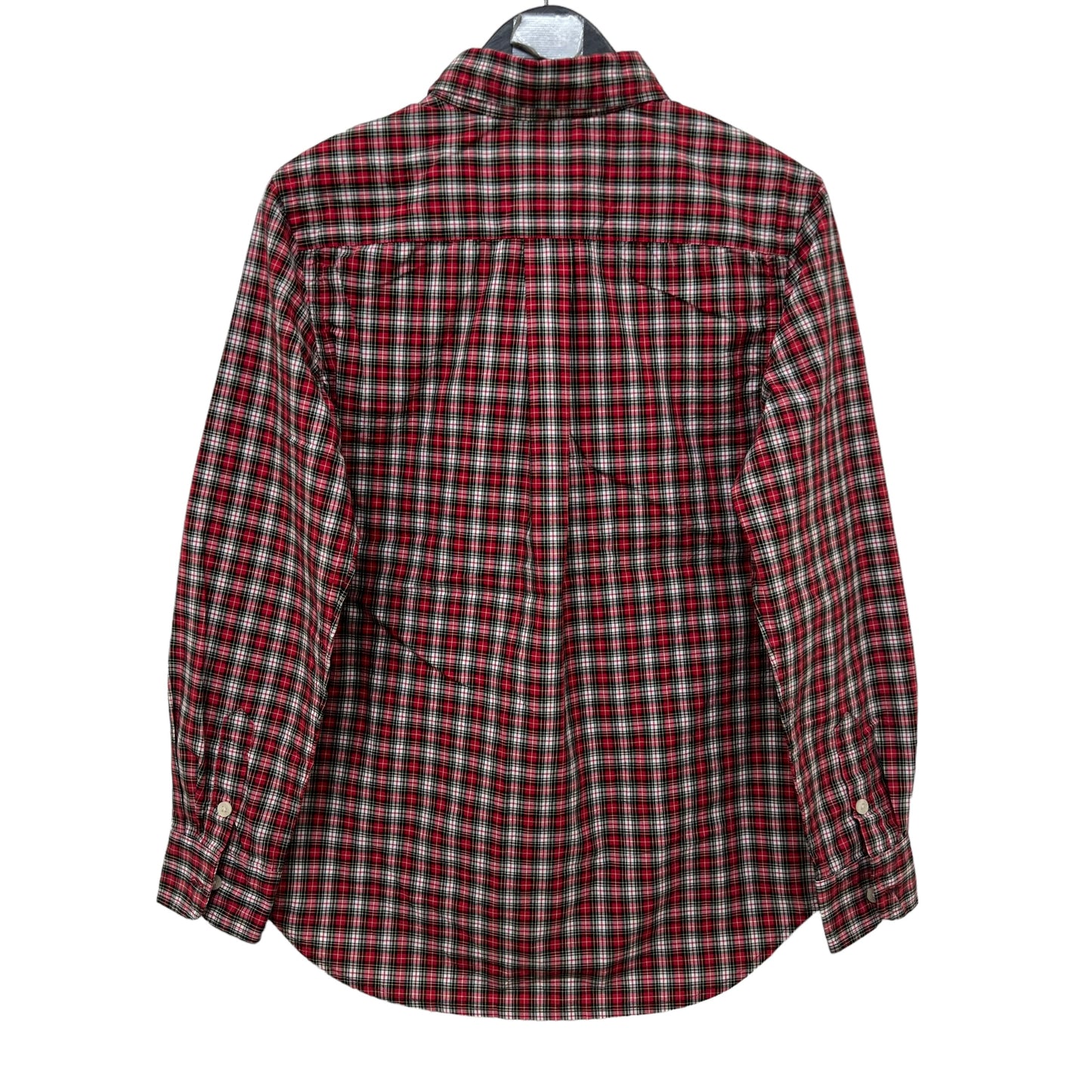 GM419 CHAPS チャップス 長袖 ボタンダウンシャツ 羽織り トップス レッド系 総柄 キッズ 子供服 L