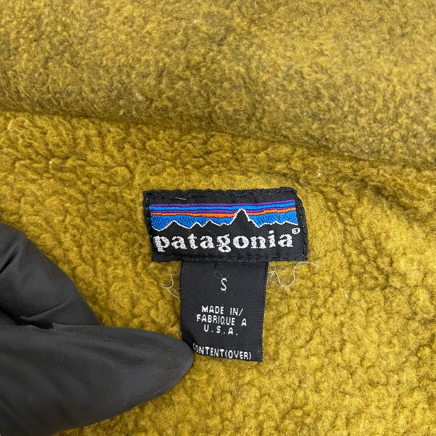 GC211 USA製 patagonia フリーストップス トップス 羽織 カーキ系 メンズ サイズS