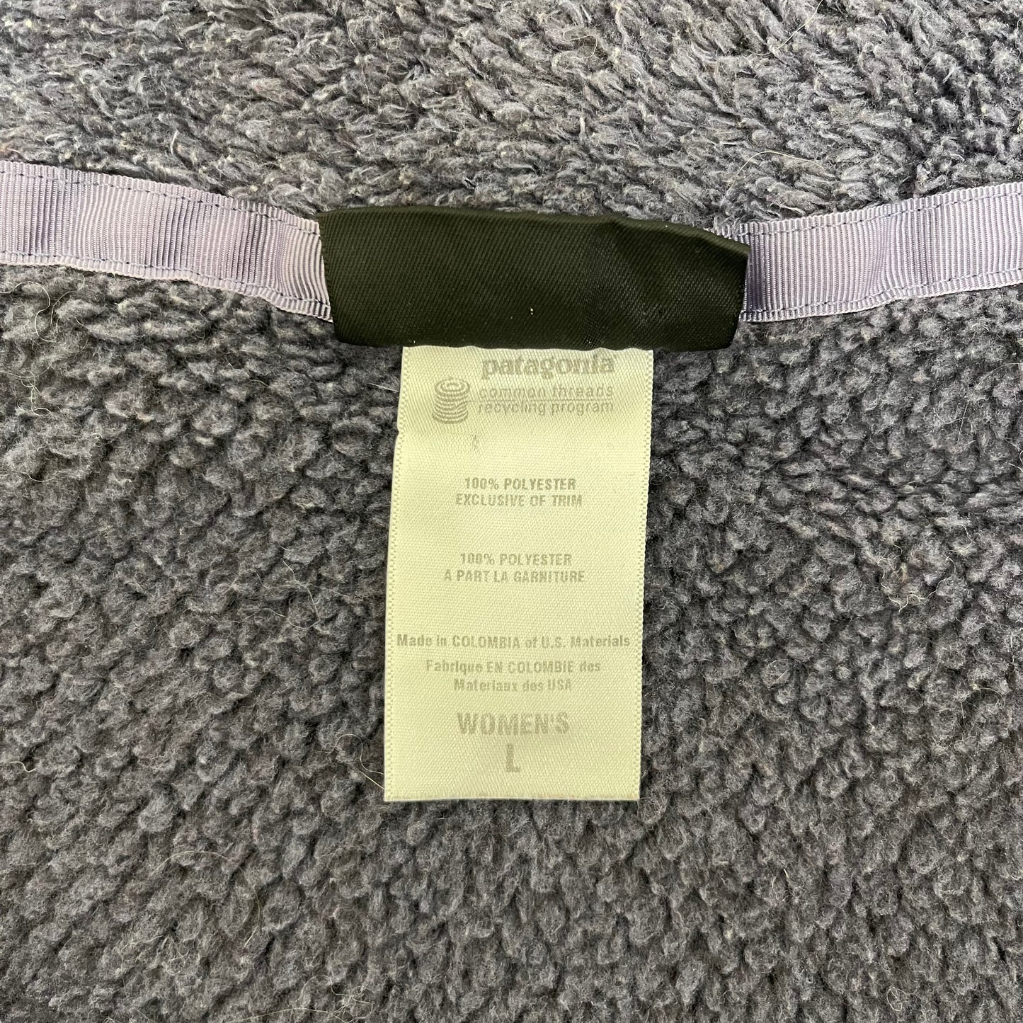 GC106 patagonia フリーストップス ジップアップ グレー系 ネイビー系 レディース サイズL