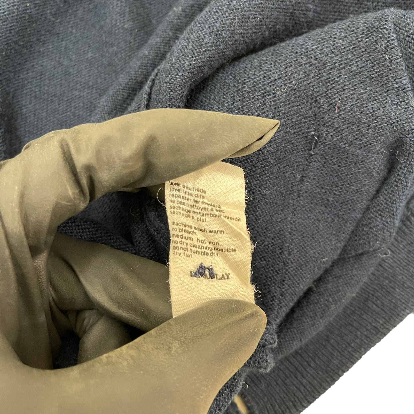 GC165 フランス製 CHEMISE LACOSTE カーディガン 羽織り ネイビー メンズ サイズS