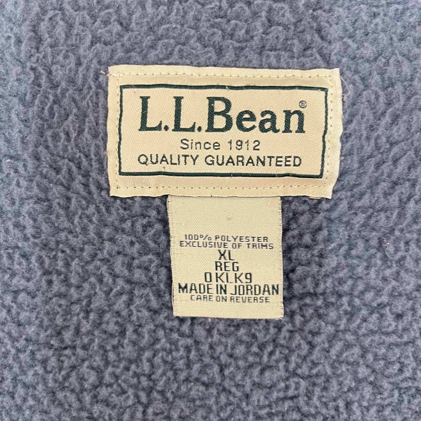 GC455 L.L.Bean フリーストップス フリース ジップアップ トップス ネイビー メンズ サイズXL