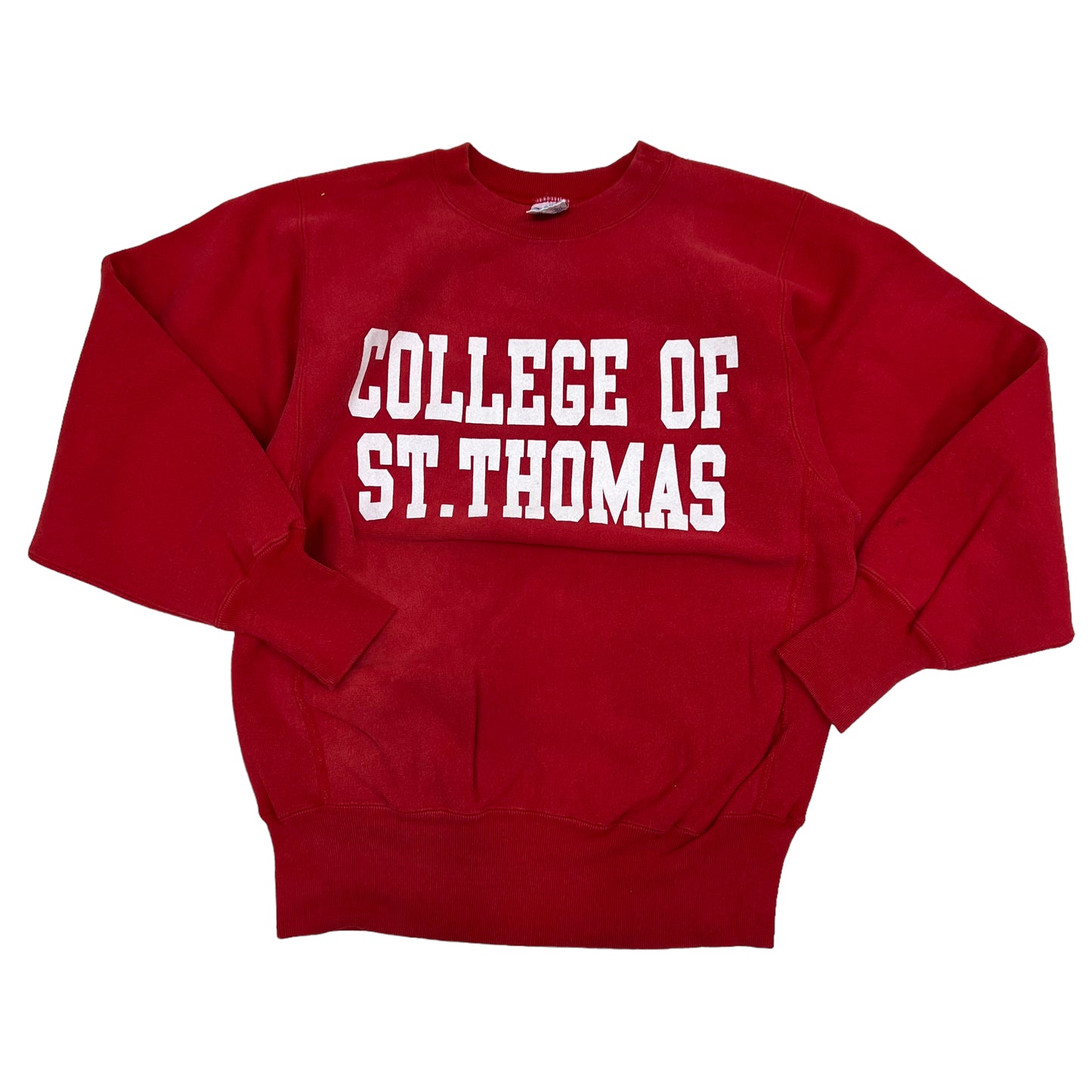 GM70 Champion チャンピオン リバースウィーブ COLLEGE OF ST. THOMAS スウェット トレーナー USA製 レッド メンズ M