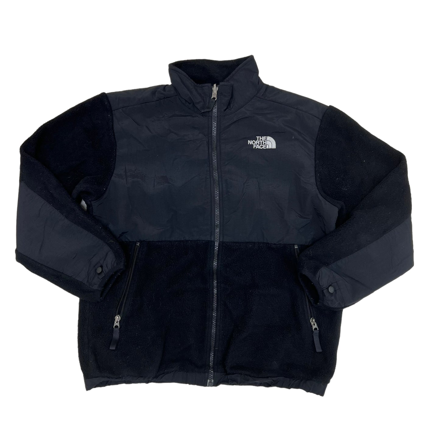 GM376 THE NORTH FACE ザノースフェイス 長袖 ジップアップ フリース ジャケット 上着 羽織り トップス ブラック キッズ 子供服 L