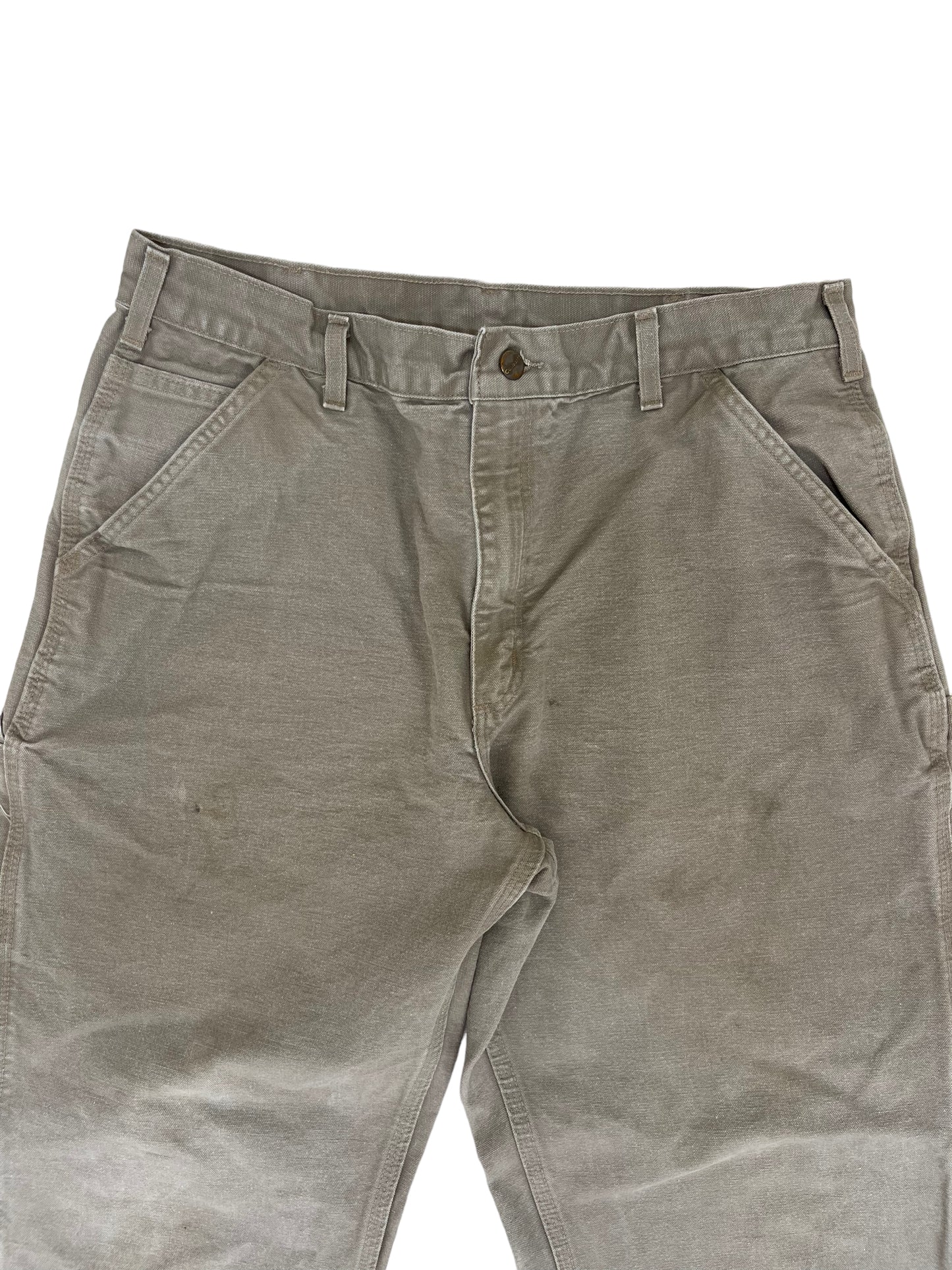 GC81 carhartt ダック生地 ダックパンツ ワークパンツ パンツ グレー メンズ サイズ36×32