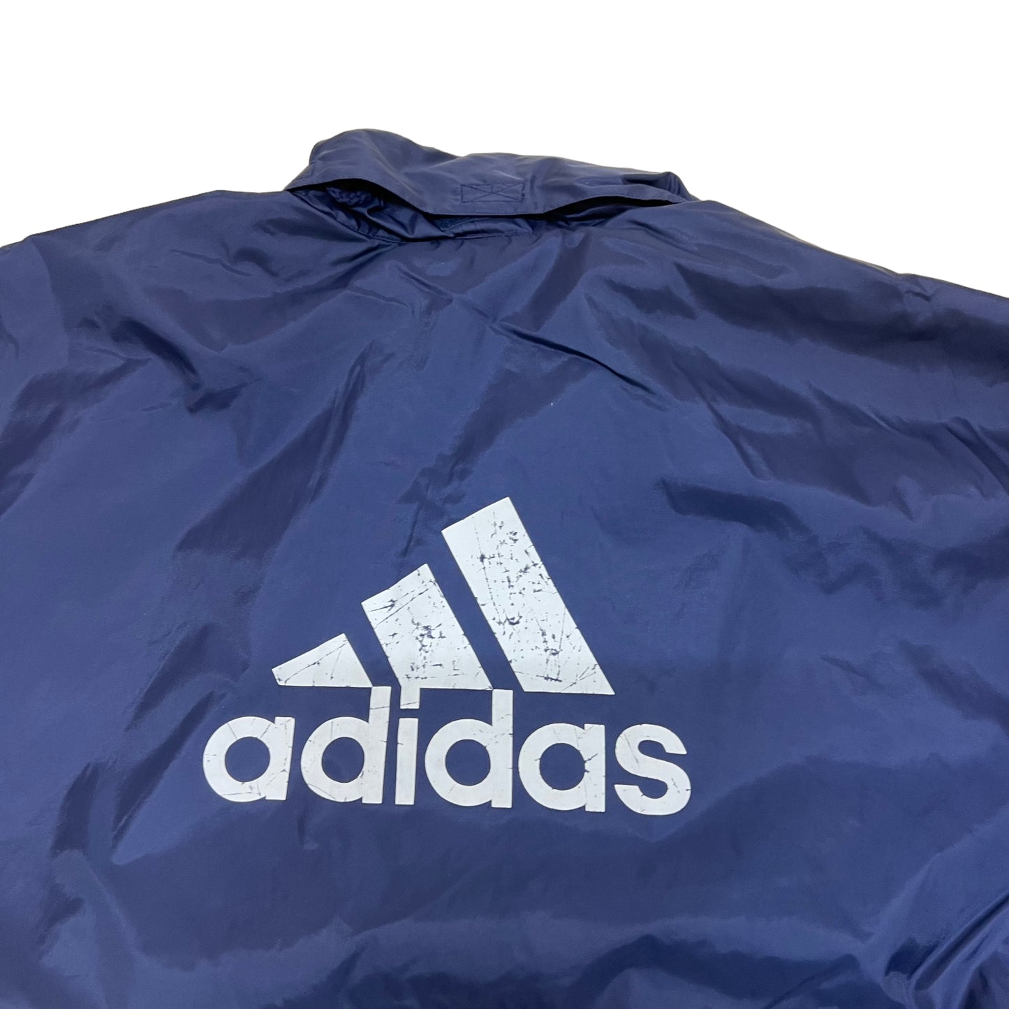 GM149 adidas アディダス 長袖 ジップアップ ナイロン ジャケット 上着 羽織り トップス ネイビー メンズ S