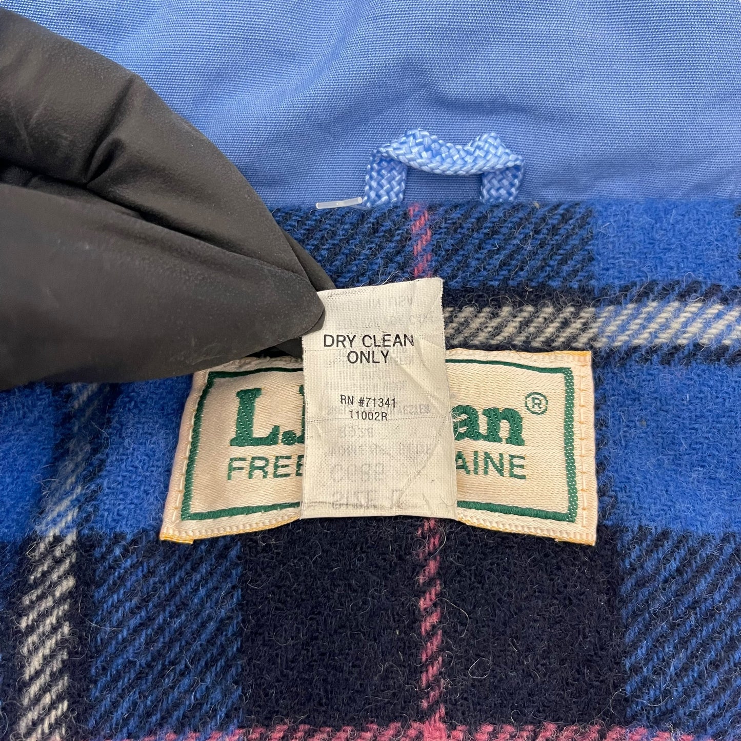 GC257 USA製 L.L.Bean ジップアップコート コート ウール ブルー レディース サイズL