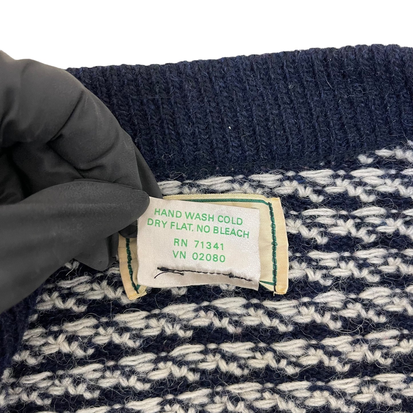 GC297 L.L.Bean ウールセーター セーター ニット ネイビー系 レディース サイズXL