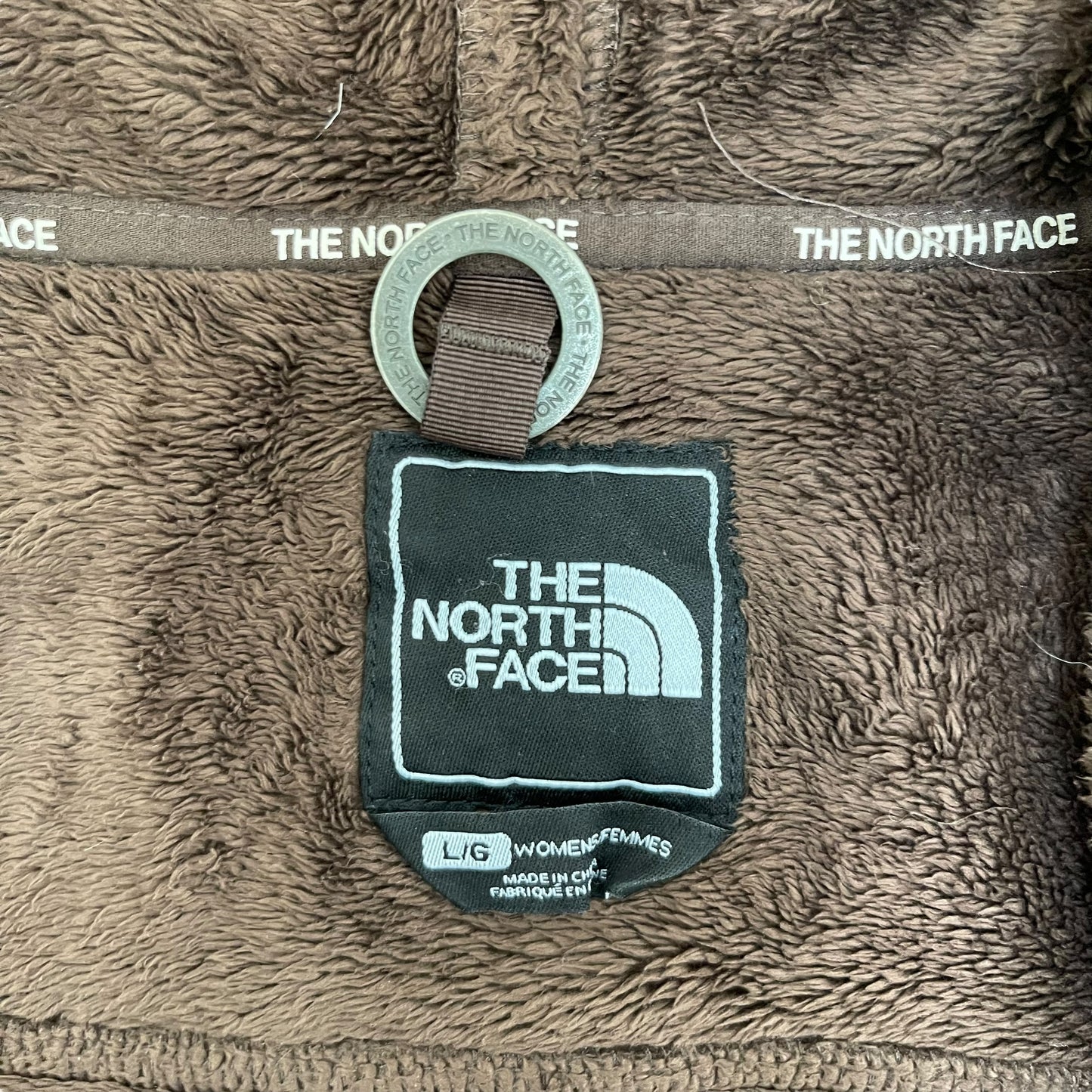 GC243 THE NORTH FACE フリーストップス ジップアップ トップス ブラウン レディース サイズL