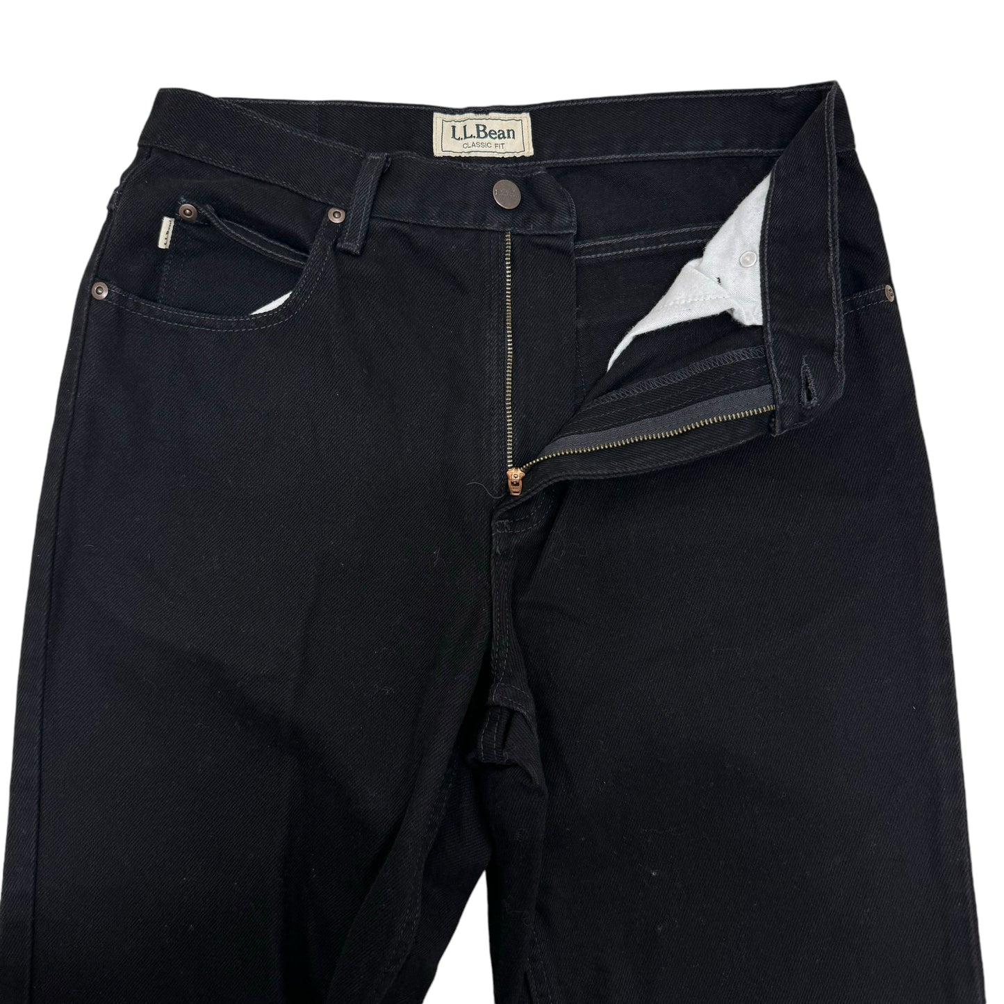 GC956 L.L.Bean エルエルビーン ダック地 ダックパンツ パンツ コットン 綿 100% コットンパンツ 長ズボン ブラック メンズ サイズ31×32