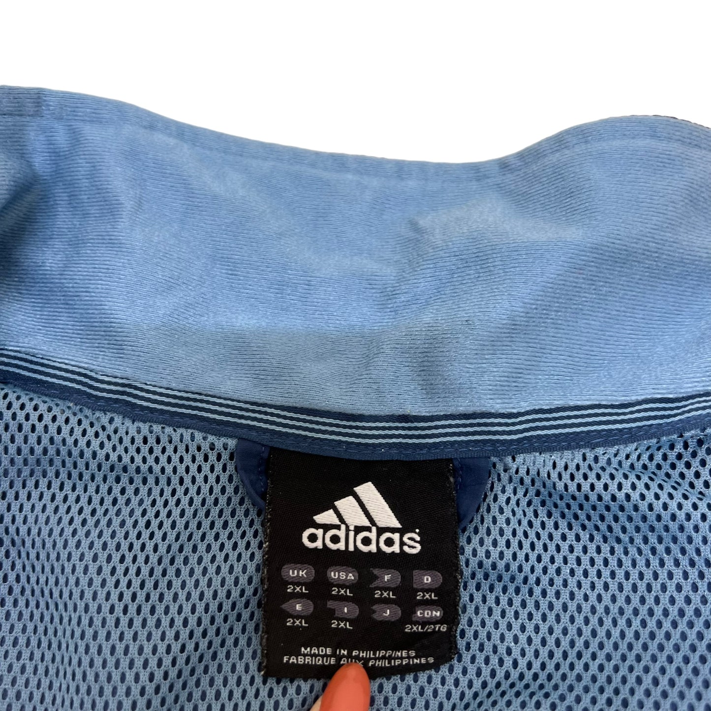 GM175 adidas アディダス 長袖 ジップアップ ジャケット 上着 羽織り トップス ネイビー系 メンズ 2XL