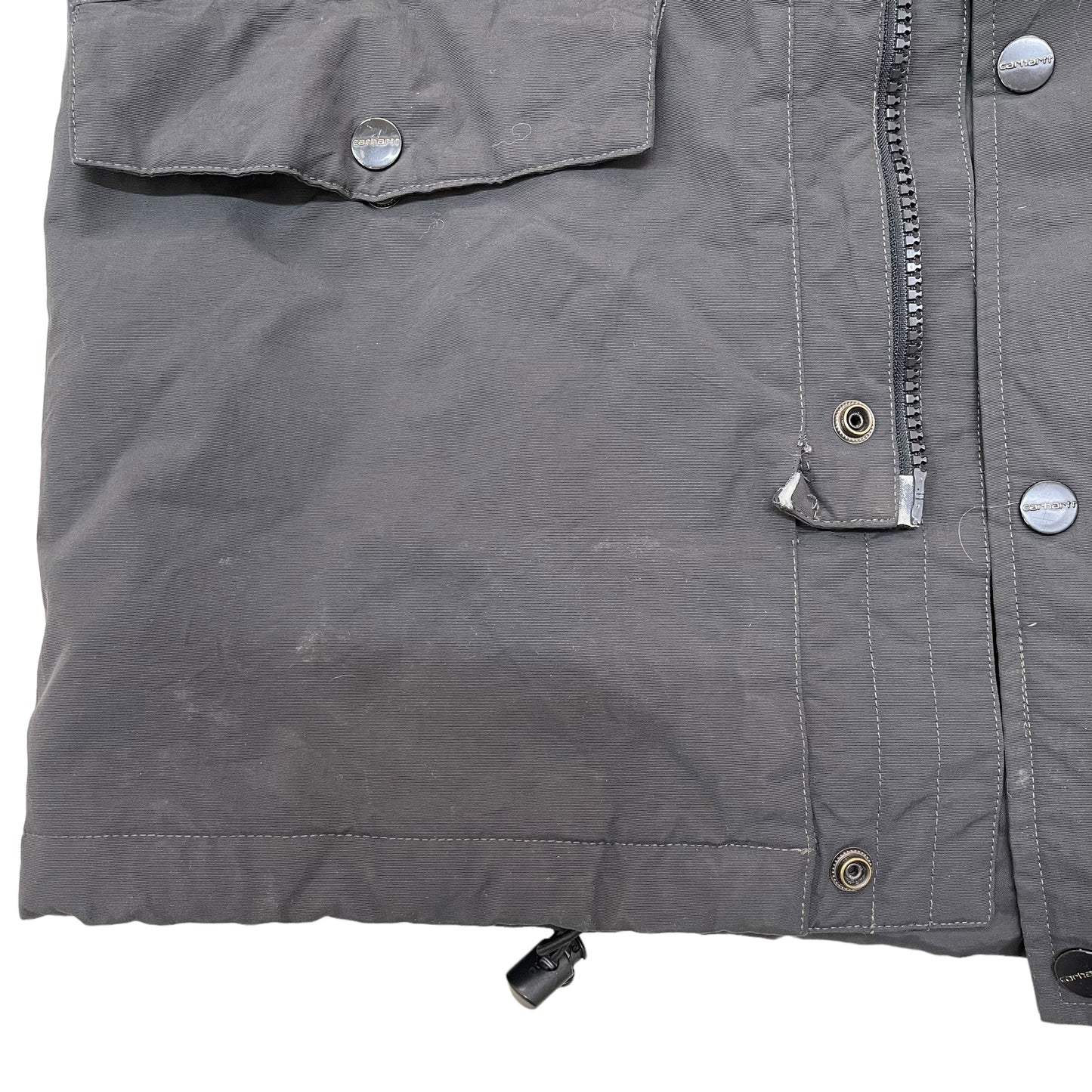 GC295 carhartt ナイロンジャケット ジャケット ジップアップ ダークグレー メンズ サイズL