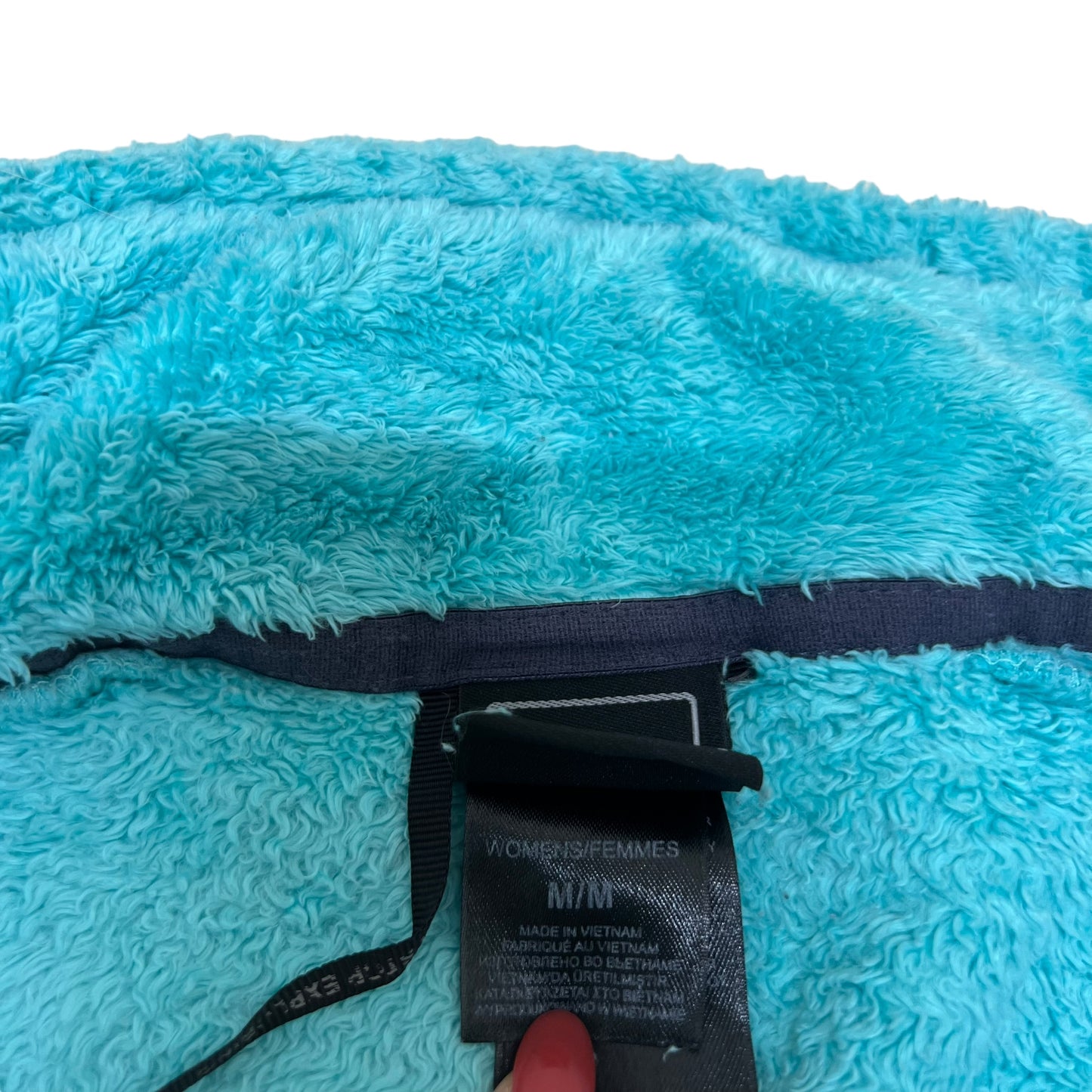 GM393 THE NORTH FACE ザノースフェイス 長袖 ジップアップ フリース ジャケット 上着 羽織り トップス 水色系 レディース M