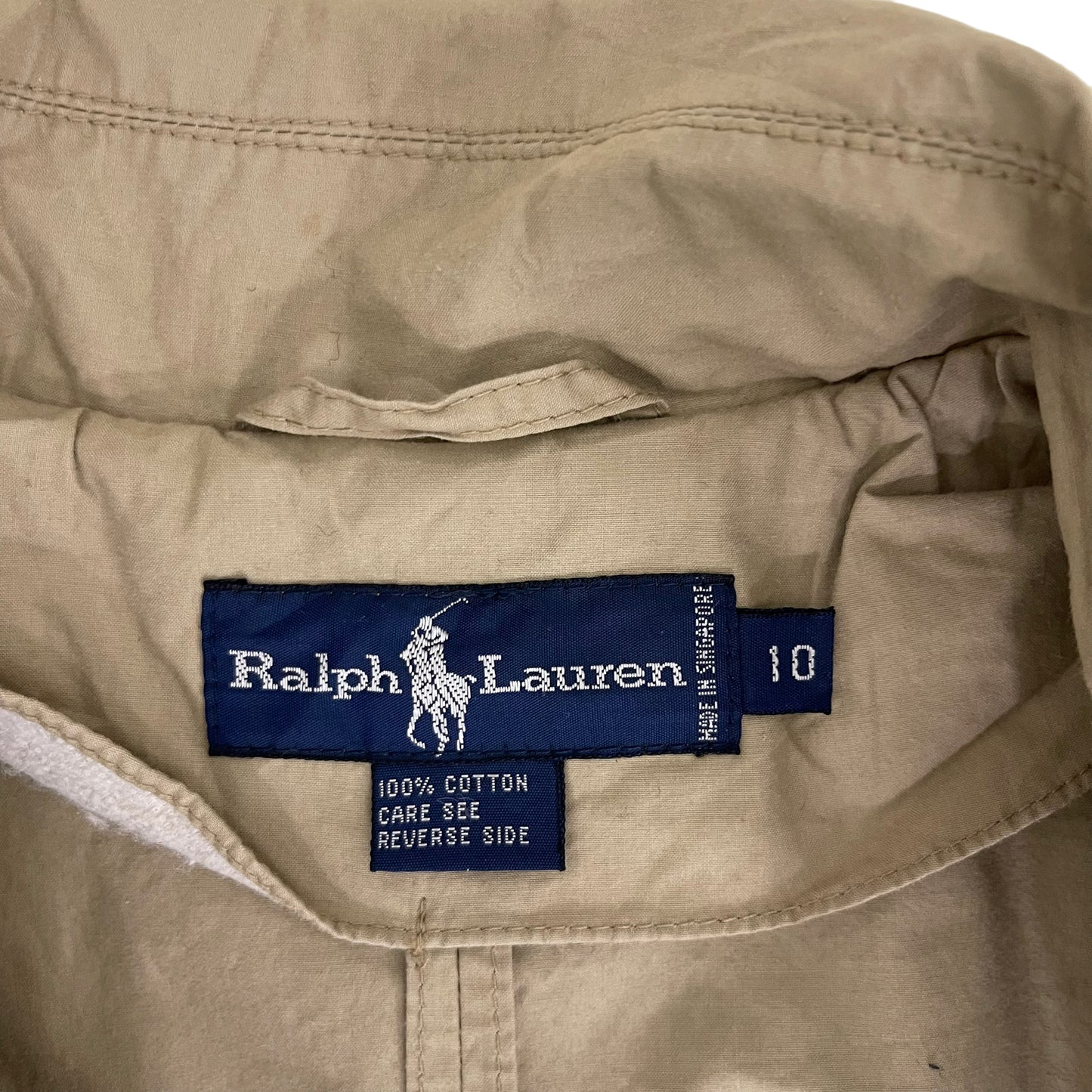 GC288 RALPH LAUREN トレンチコート コート ベージュ メンズ サイズ10