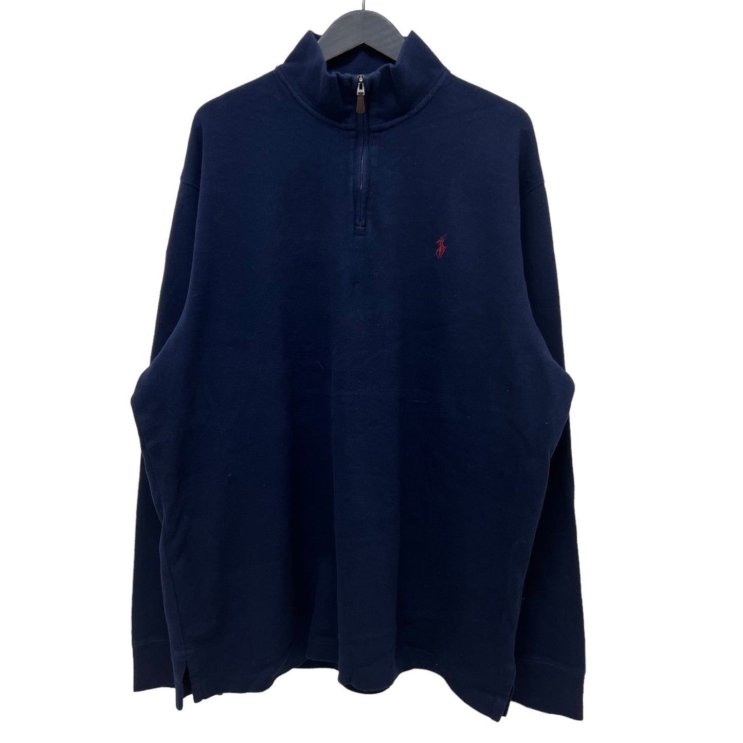GM215 POLO RALPH LAUREN ポロラルフローレン 長袖 ハーフジップアップ トップス プルオーバー ネイビー系 メンズ XL