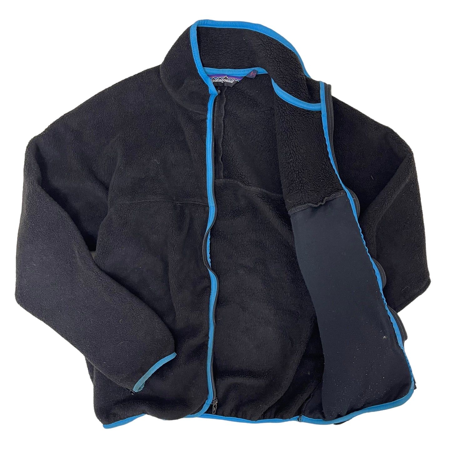 GC396 USA製 patagonia フリーストップス トップス ジップアップ ブラック メンズ サイズM