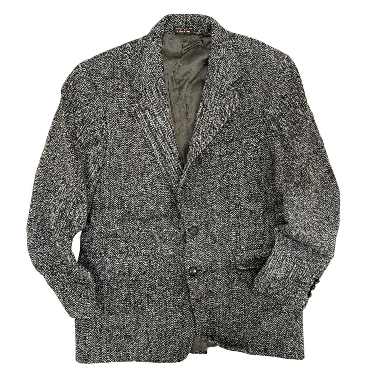 GC951 USA製 HARRIS TWEED ハリスツイード テーラードジャケット ウールジャケット ジャケット ウール100% 長袖 メンズ