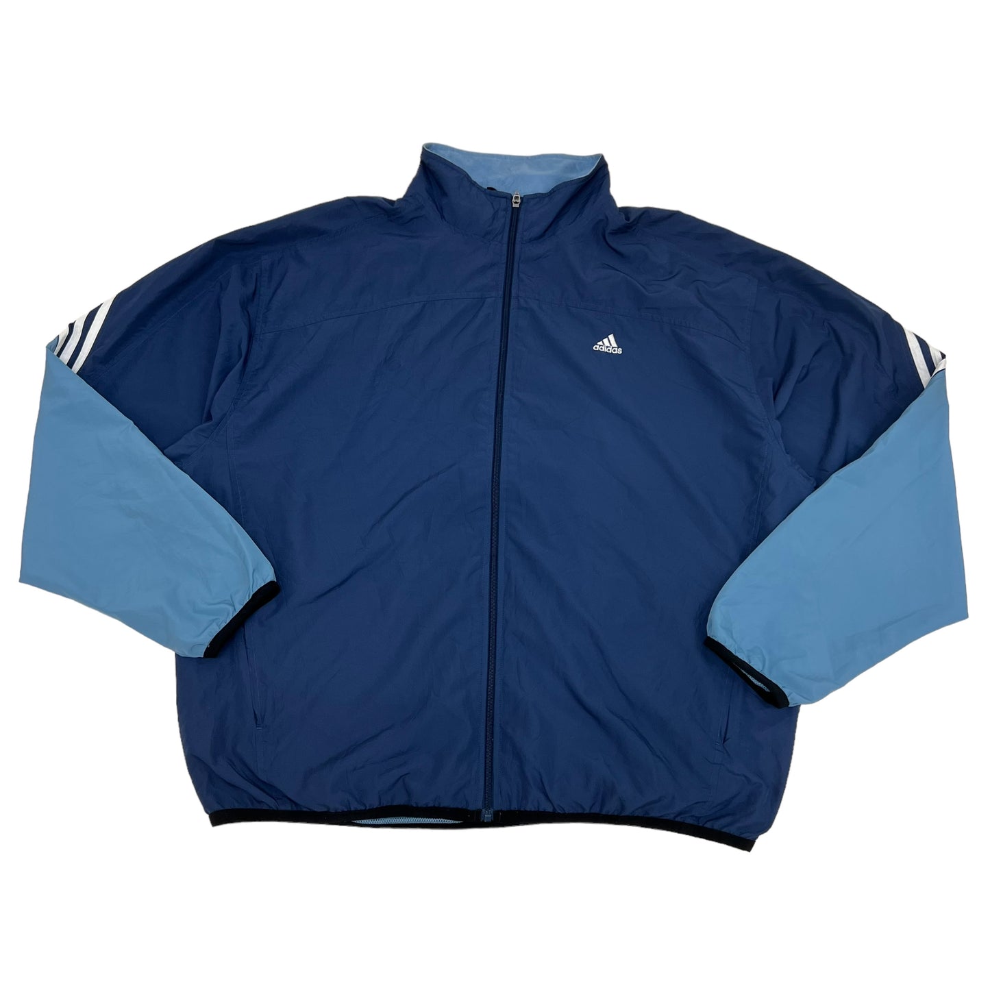 GM175 adidas アディダス 長袖 ジップアップ ジャケット 上着 羽織り トップス ネイビー系 メンズ 2XL