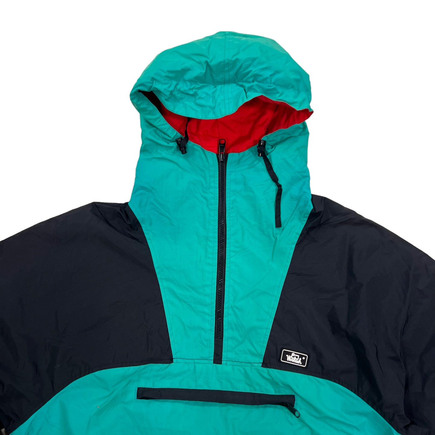 GM99 WOOLRICH ウールリッチ 長袖 トップス プルオーバー ハーフジップアップ グリーン メンズ 実寸参考