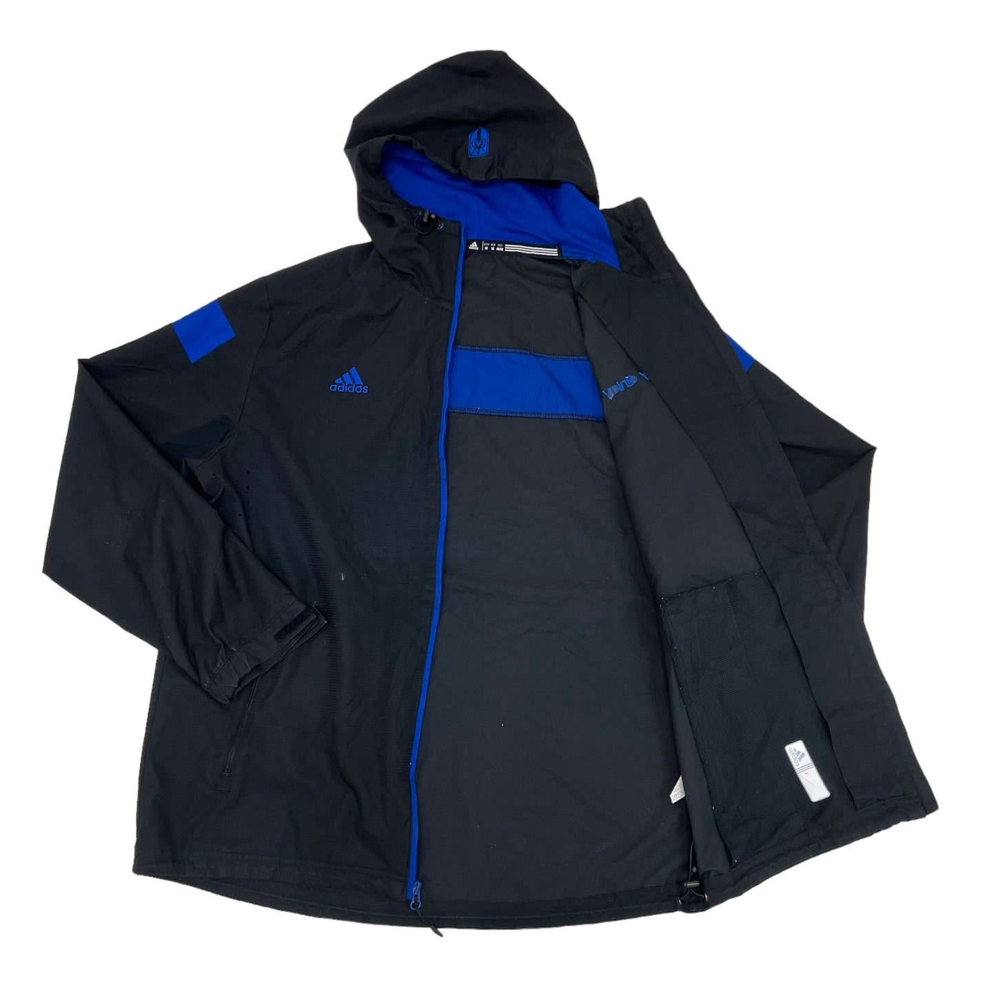 GM334 adidas アディダス 長袖 ジップアップ ジャケット 上着 羽織り トップス ブラック メンズ M