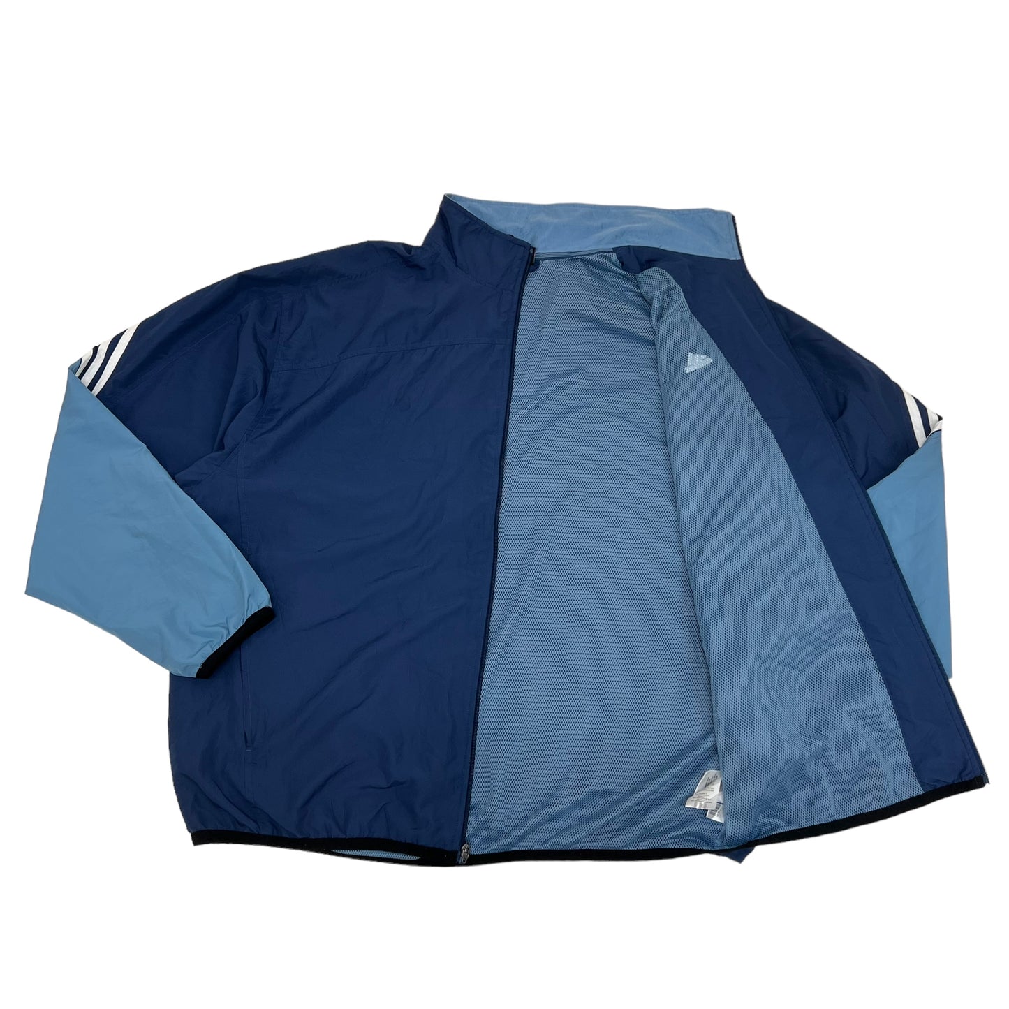 GM175 adidas アディダス 長袖 ジップアップ ジャケット 上着 羽織り トップス ネイビー系 メンズ 2XL