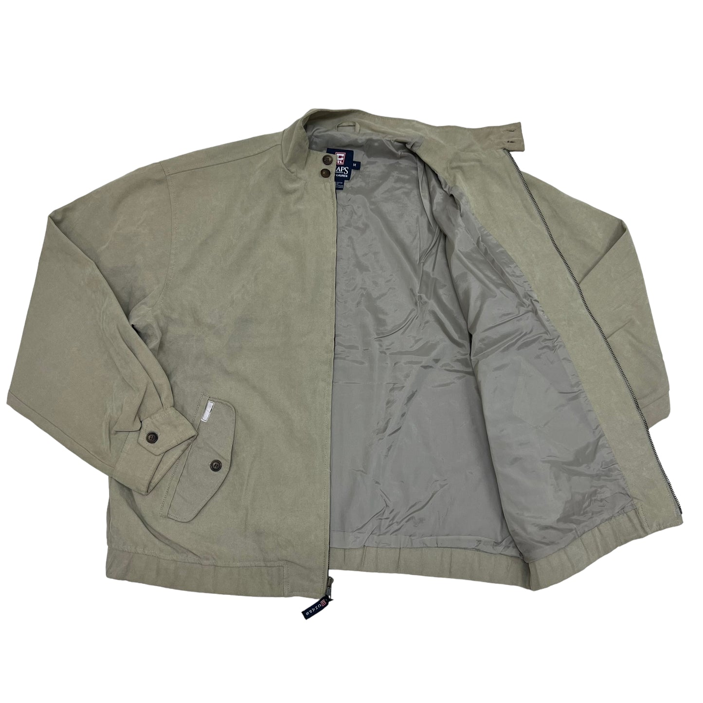 GM50 CHAPS RALPH LAUREN チャップスラルフローレン 長袖 ジップアップ ジャケット ベージュ メンズ M
